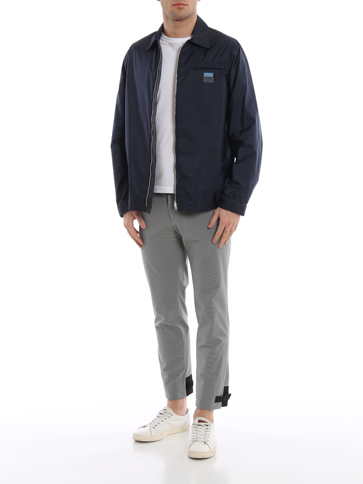 Casual jackets Prada - Dark blue lightweight nylon windbreaker -  SC462Q04FOU9V03