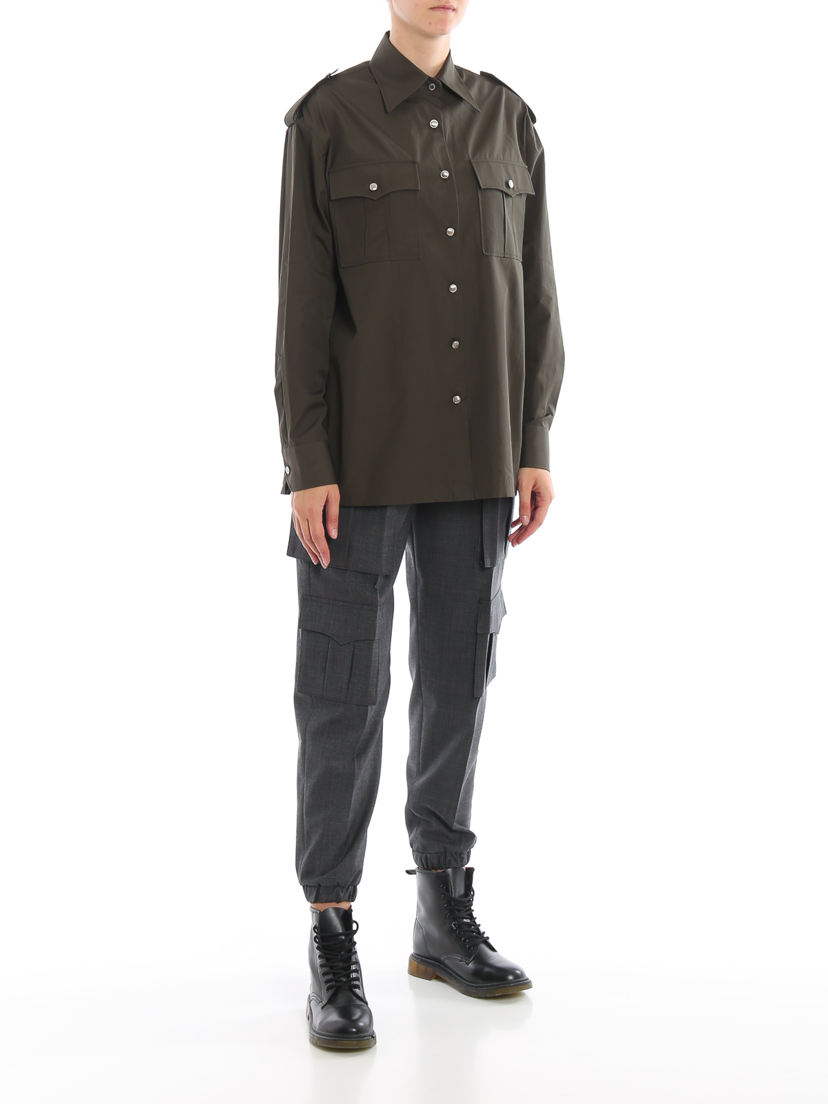 Casual trousers Prada - Wool cargo trousers - P258C1RYOF030803 