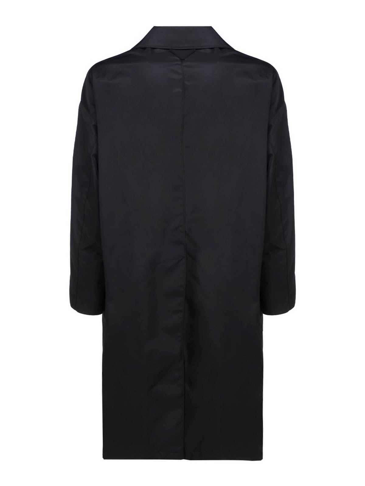 Knee length coats Prada - Recycled fabric waterproof coat ...
