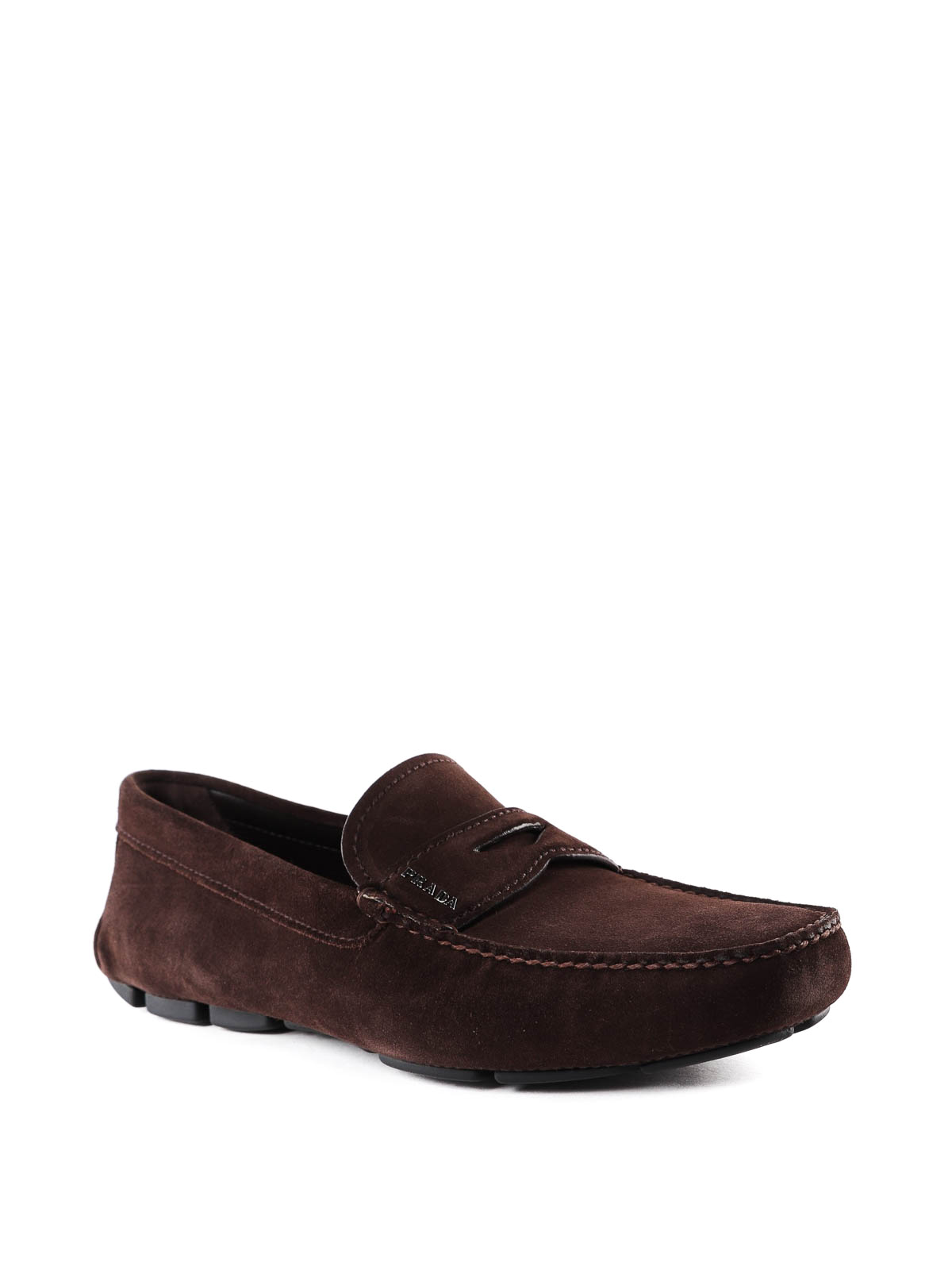 Loafers & Slippers Prada - Dark brown suede loafers - 2DD151054003