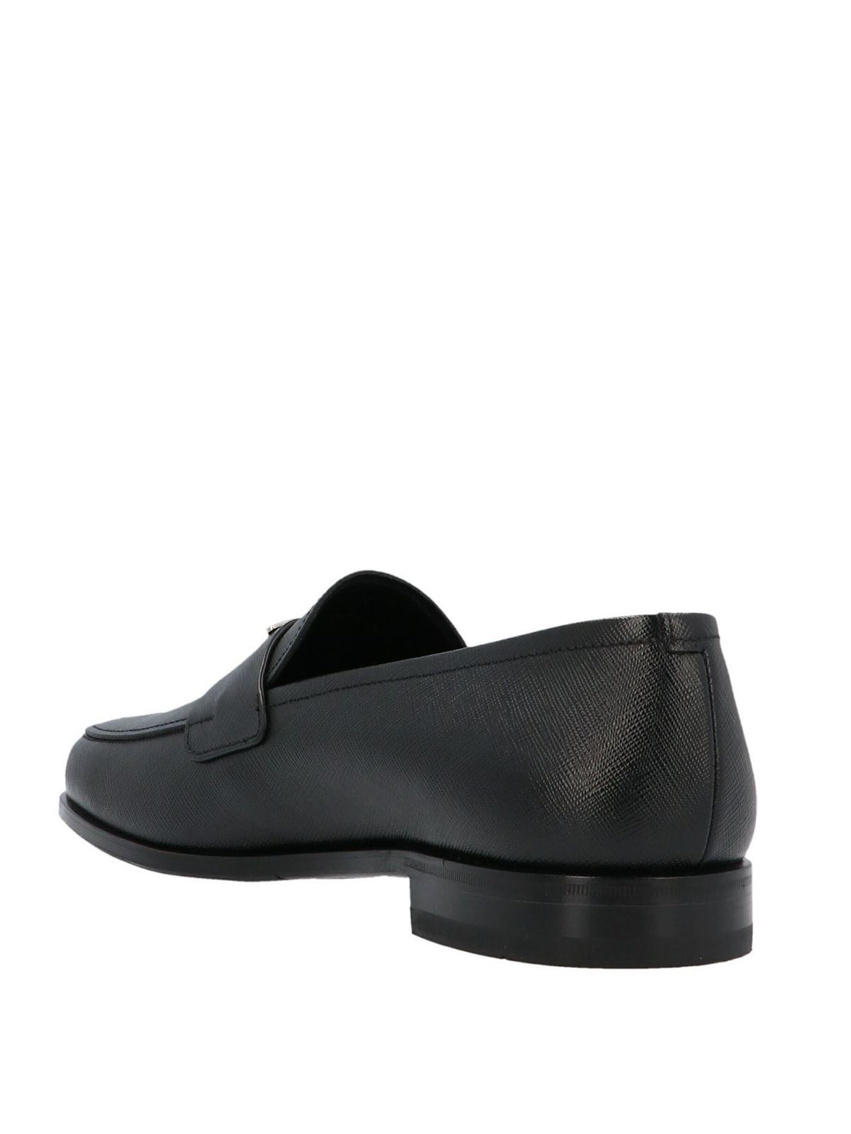 Loafers & Slippers Prada - Triangle logo loafers in black - 2DB180053F0002