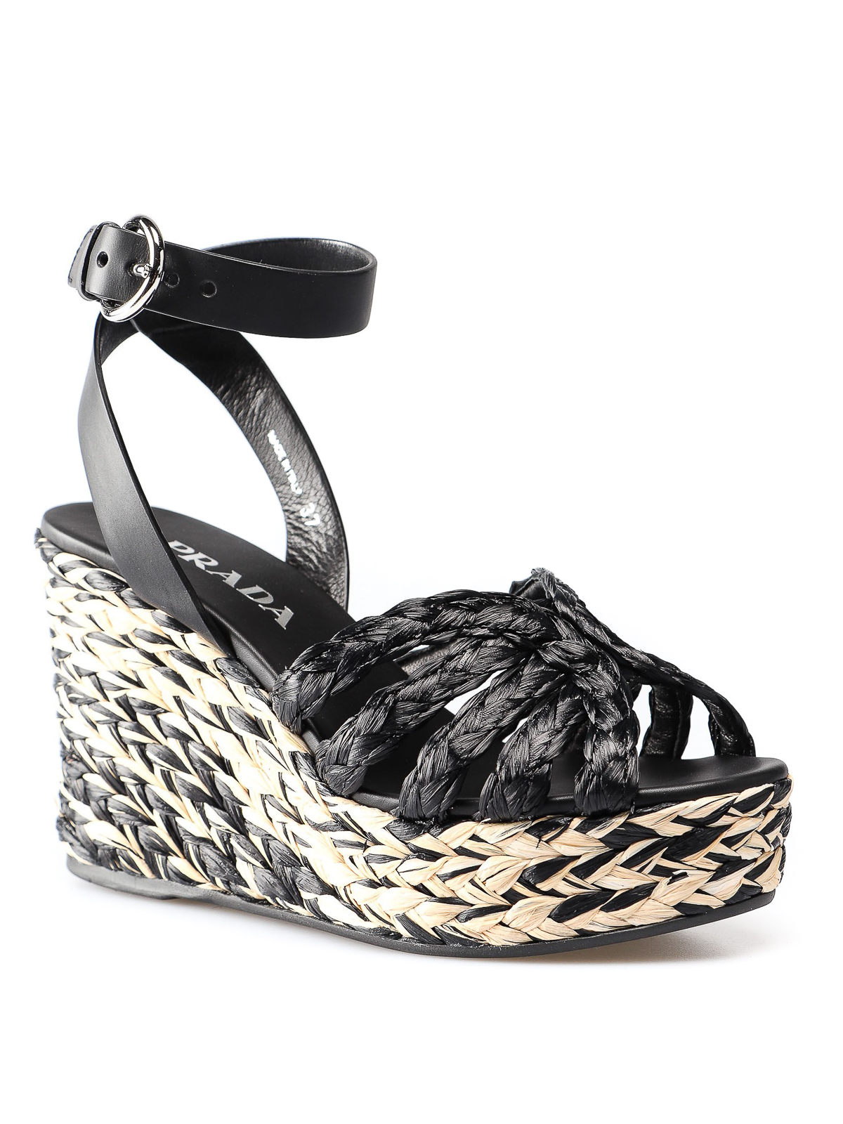 prada raffia sandals