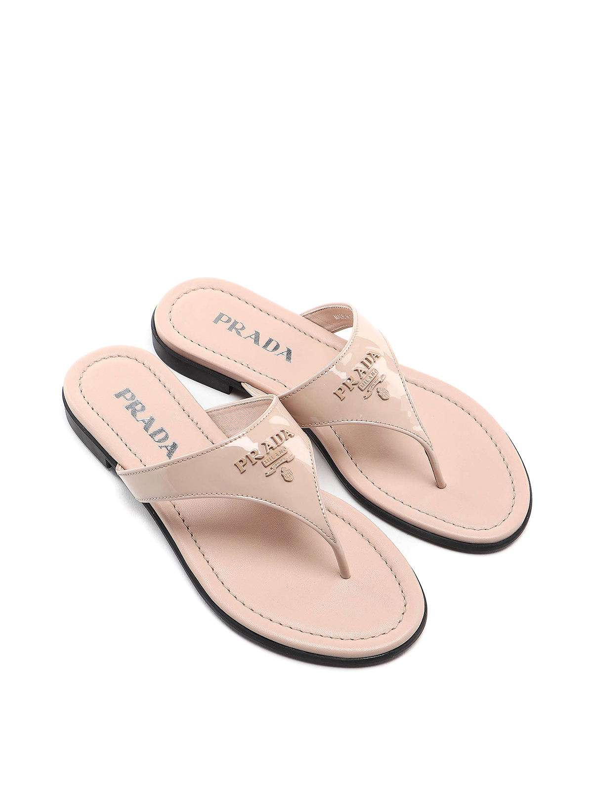 Prada - Patent thong sandals - صندل 