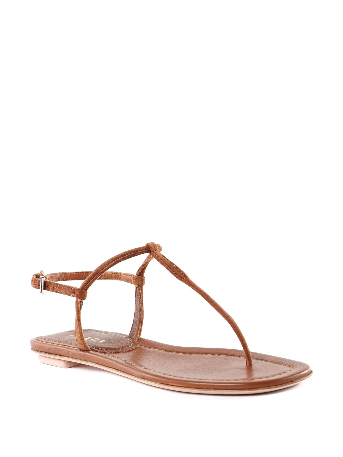 Sandals Prada - Suede flat thong sandals - 1Y558B008G2D 