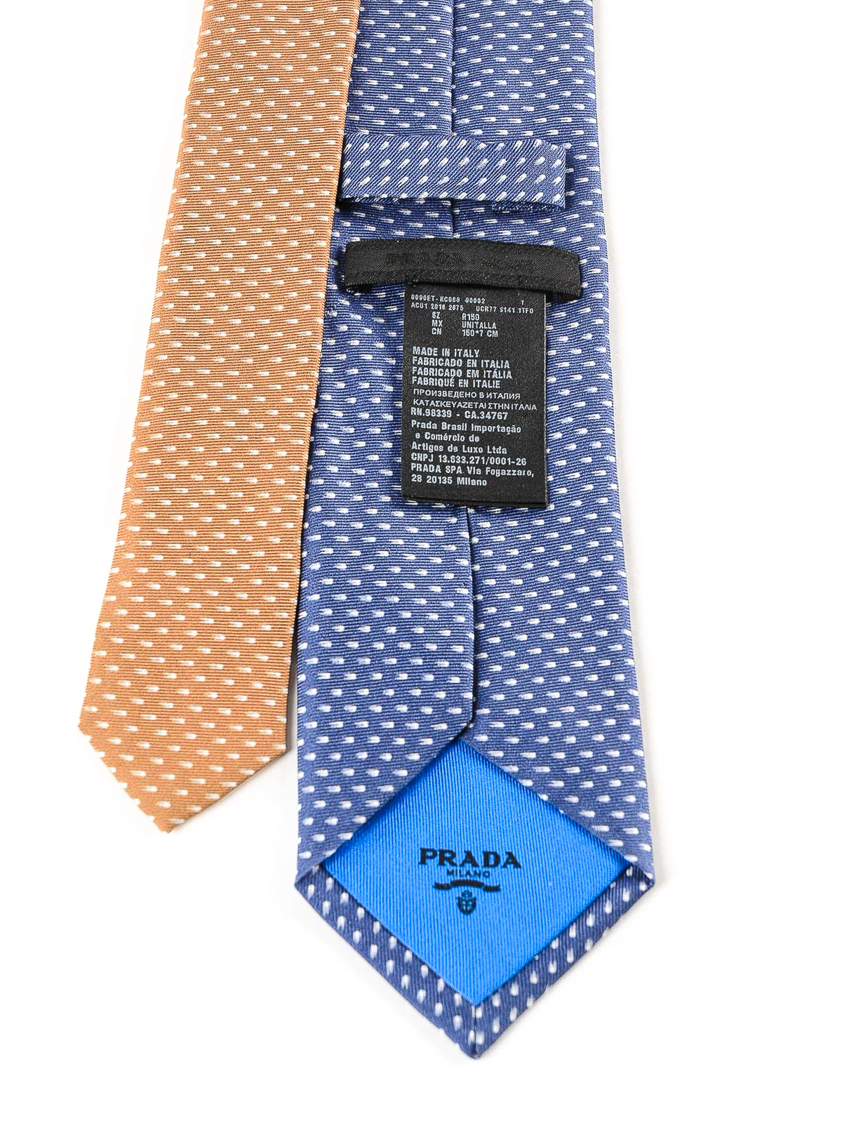 hoe te gebruiken Oxideren cel Ties & bow ties Prada - Front patch micro patterned silk tie - UCR771TFO154