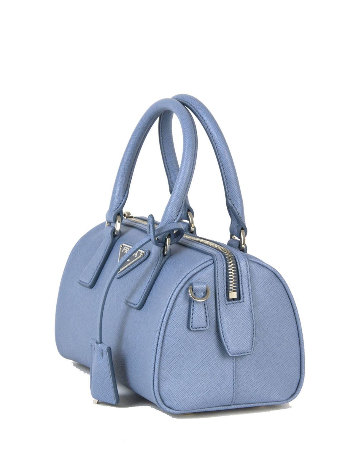 prada blue bag saffiano