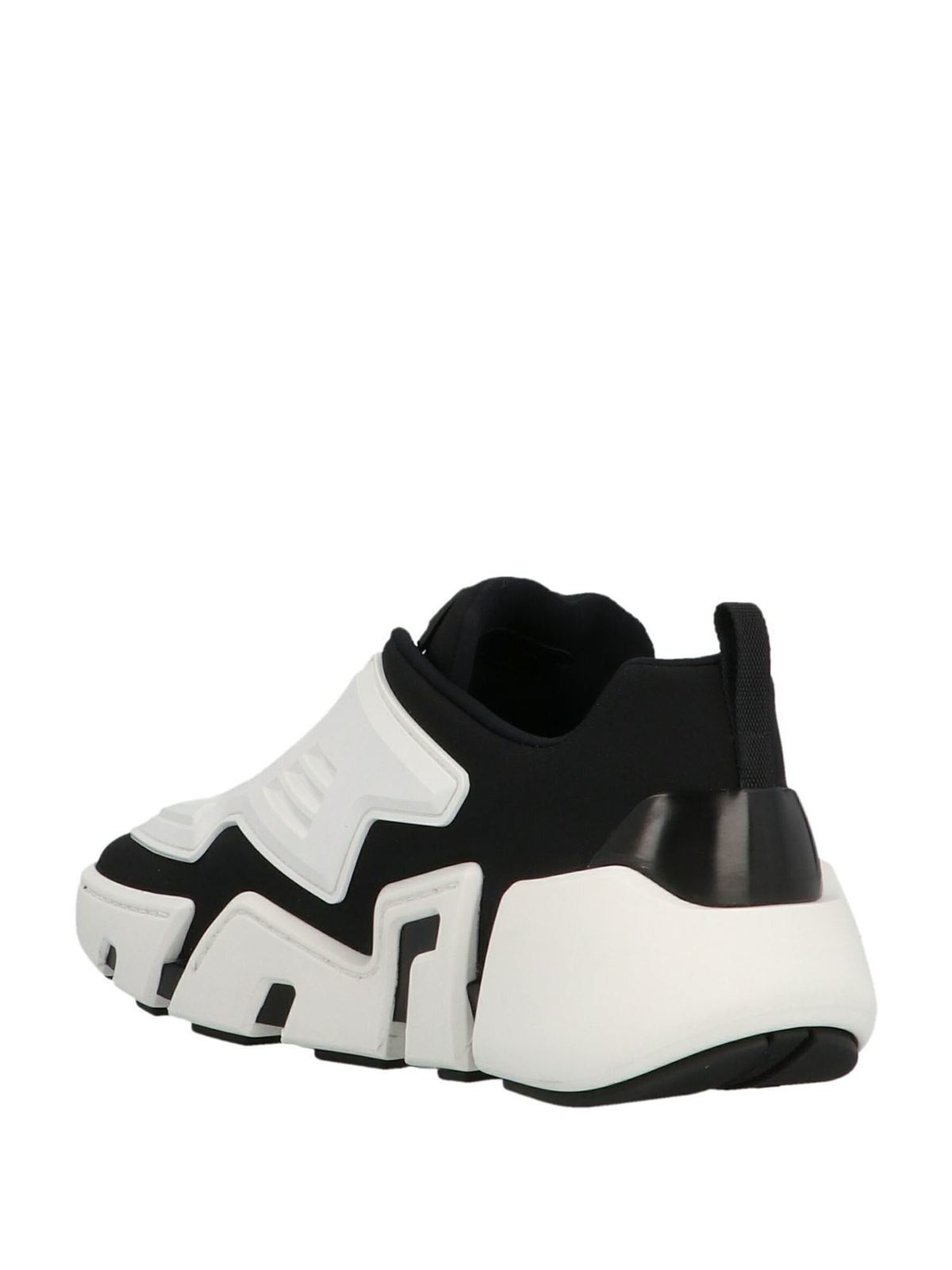 prada black and white trainers