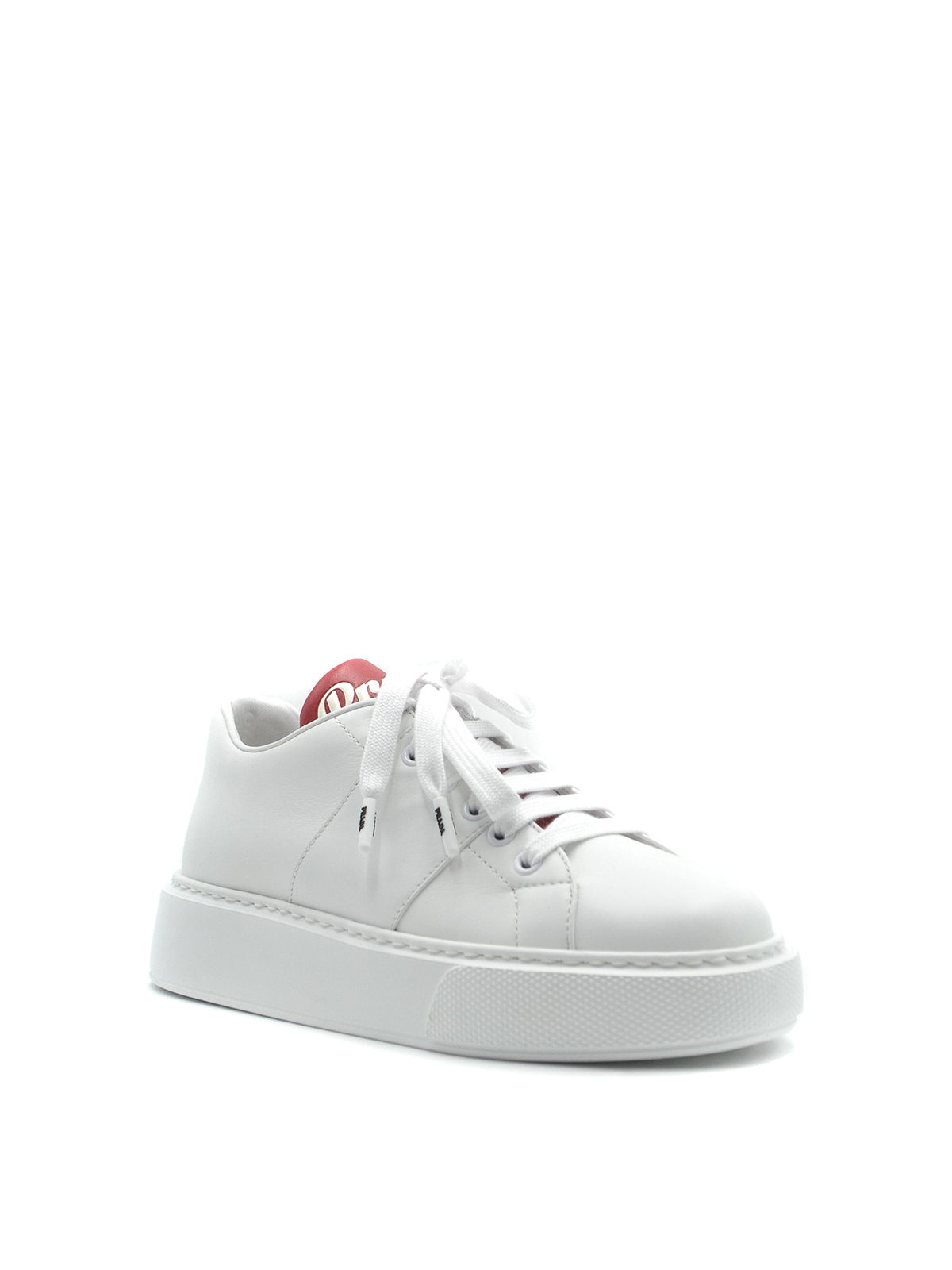 white and red prada sneakers