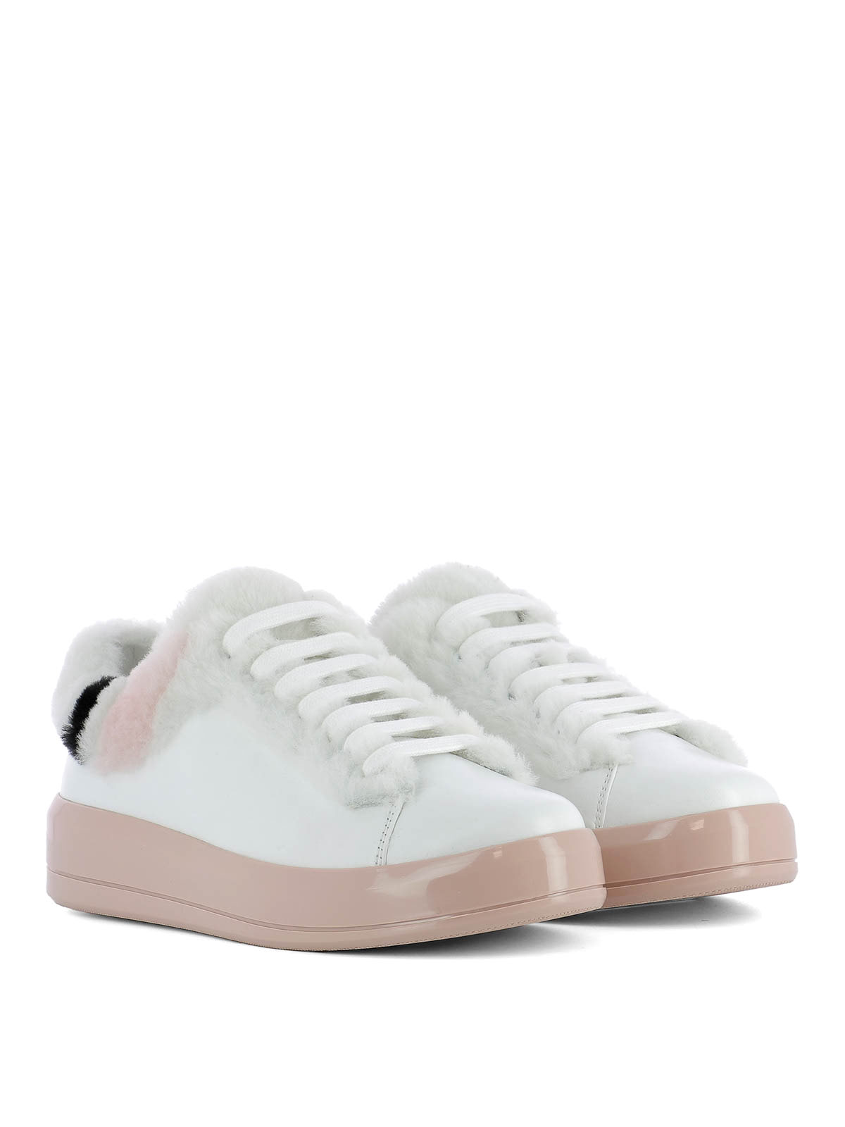 prada shearling lined sneakers