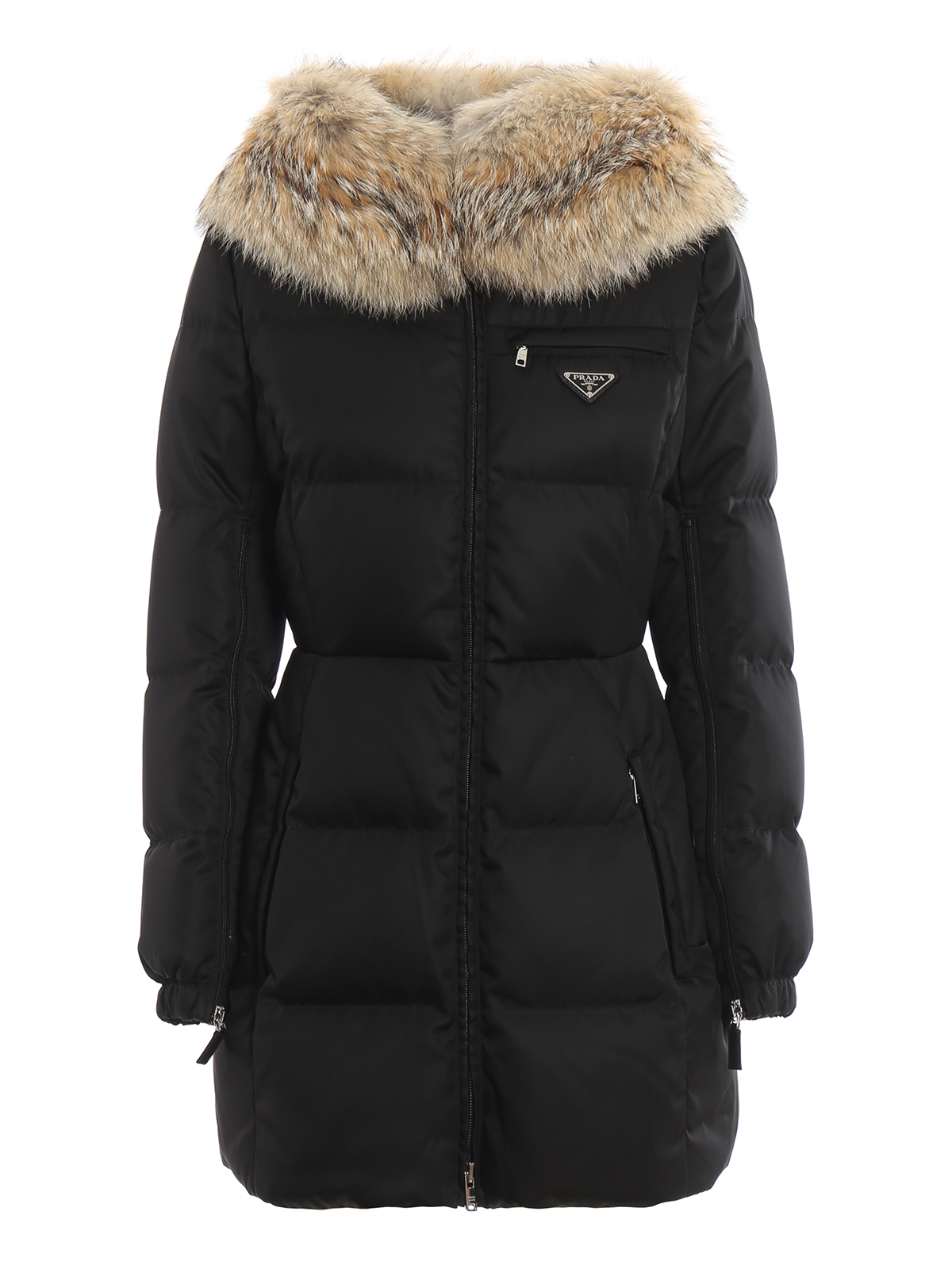 Prada - Fur detailed padded coat 