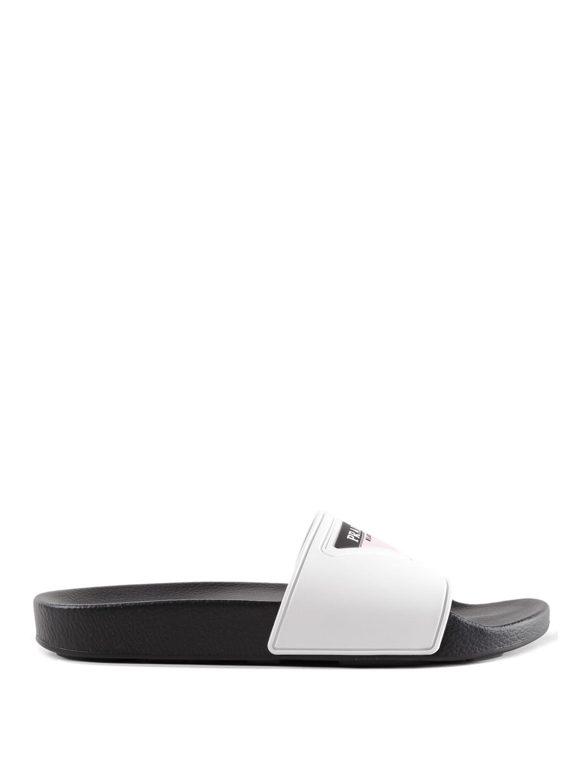 prada logo slide sandal