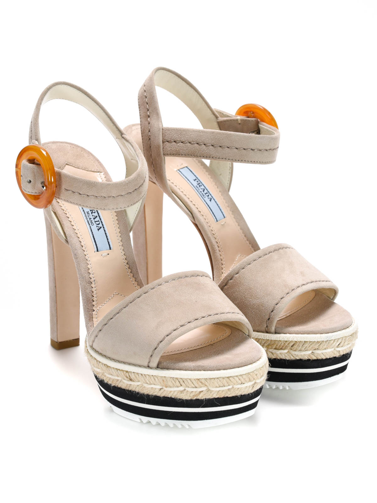 Sandals Prada - Suede platform sandals - 1XP821008F0482F135 | iKRIX.com