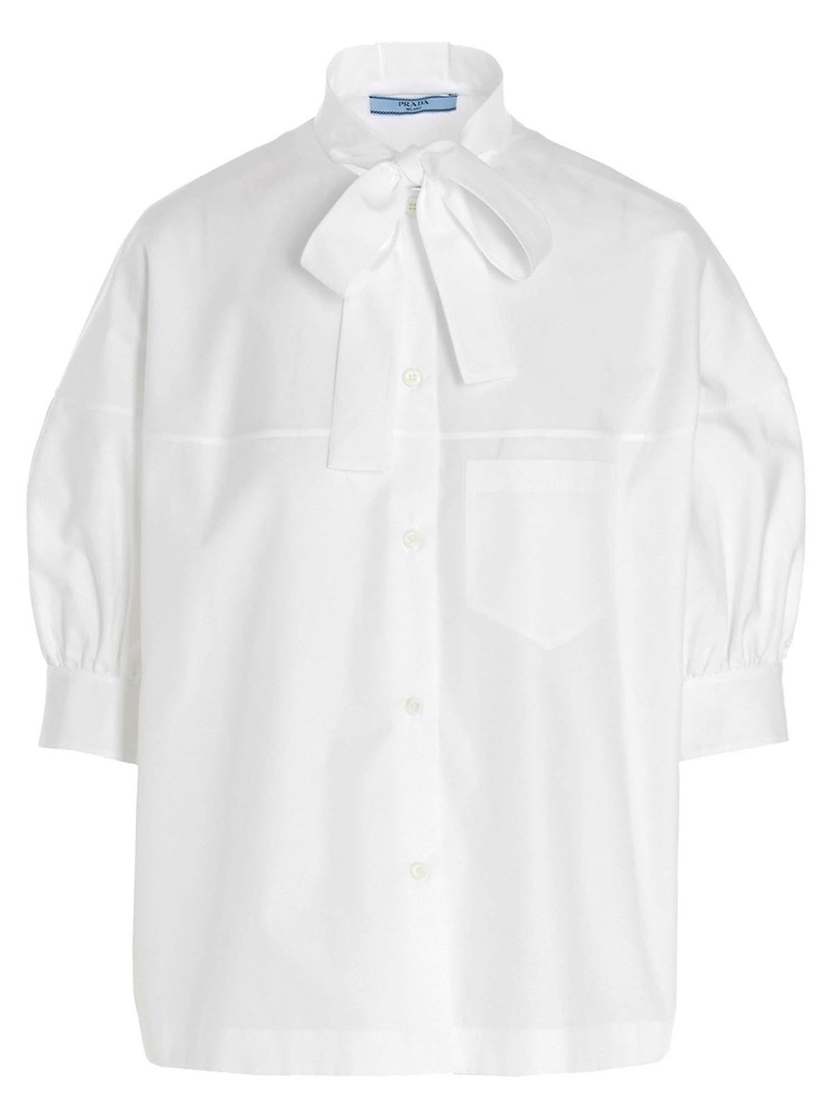 white prada shirt