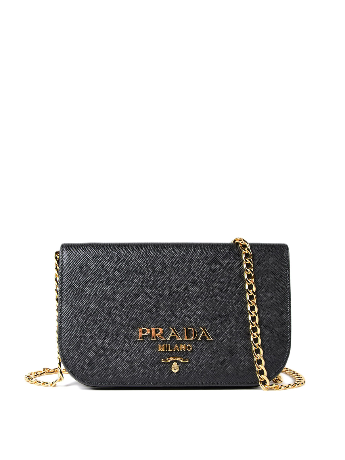 Prada - Saffiano leather small black bag - shoulder bags - 1BH019NZV002