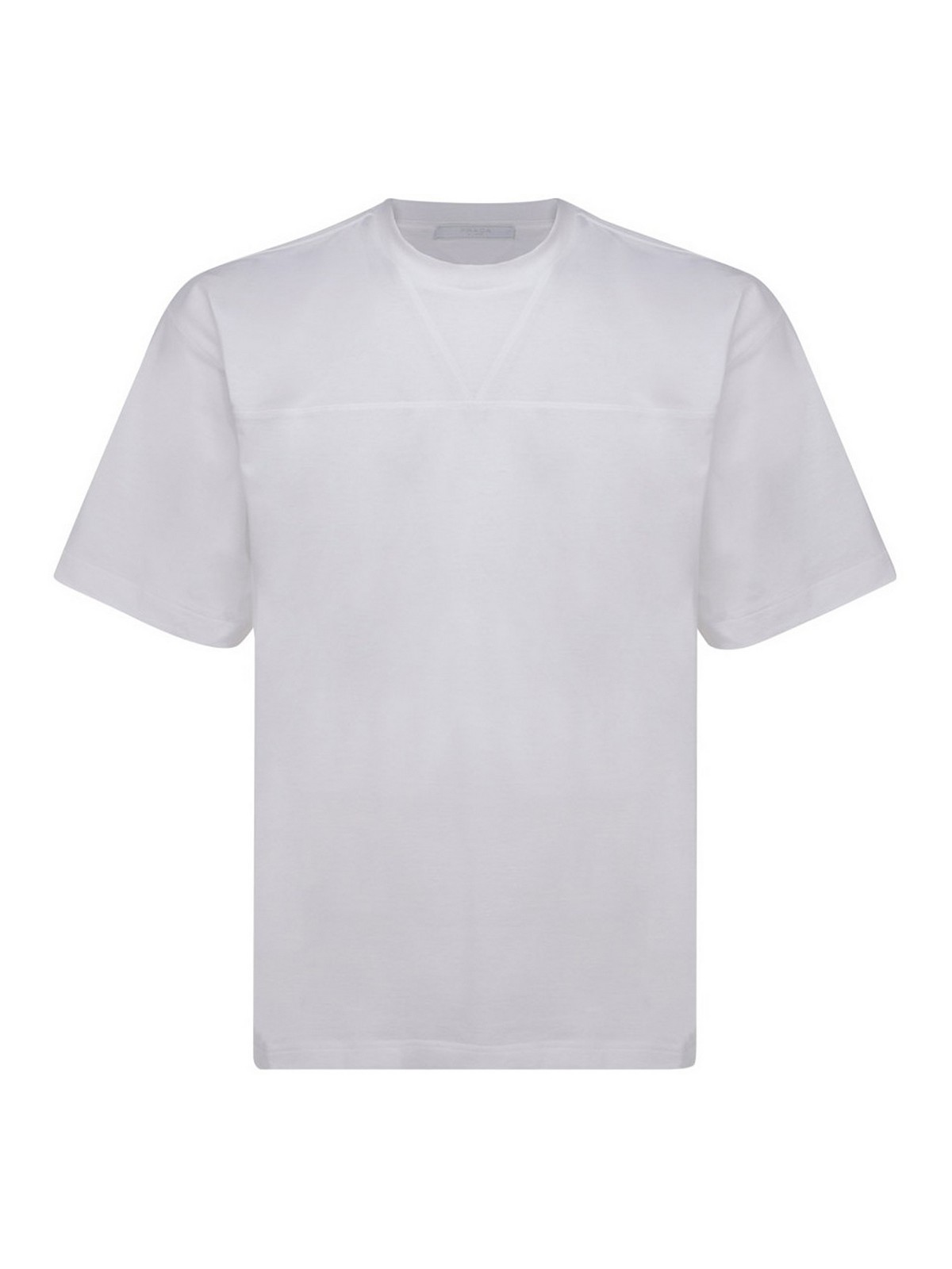 تی شرت Prada - Exposed seam cotton T 