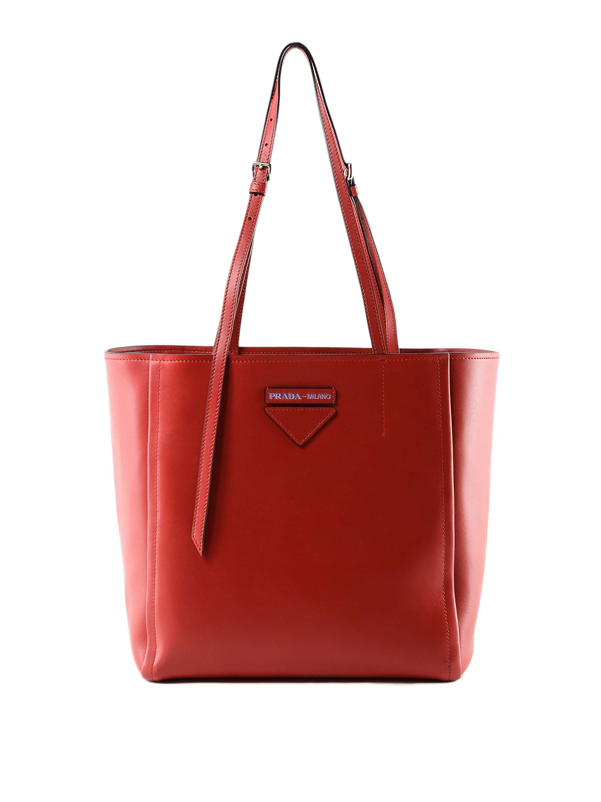 Prada - Concept small red leather tote bag - totes bags - 1BG2092B2JCF5