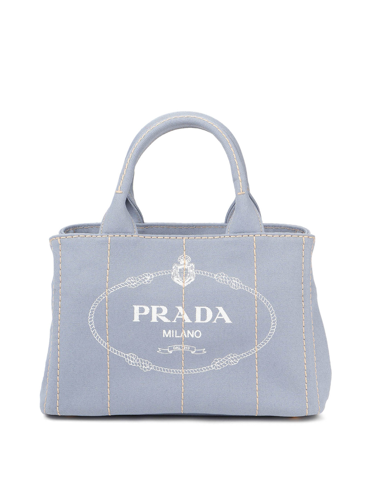 prada logo tote
