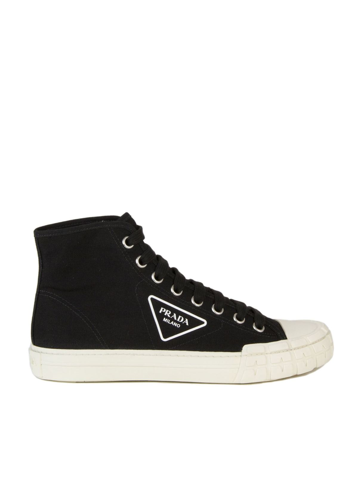 prada all black trainers