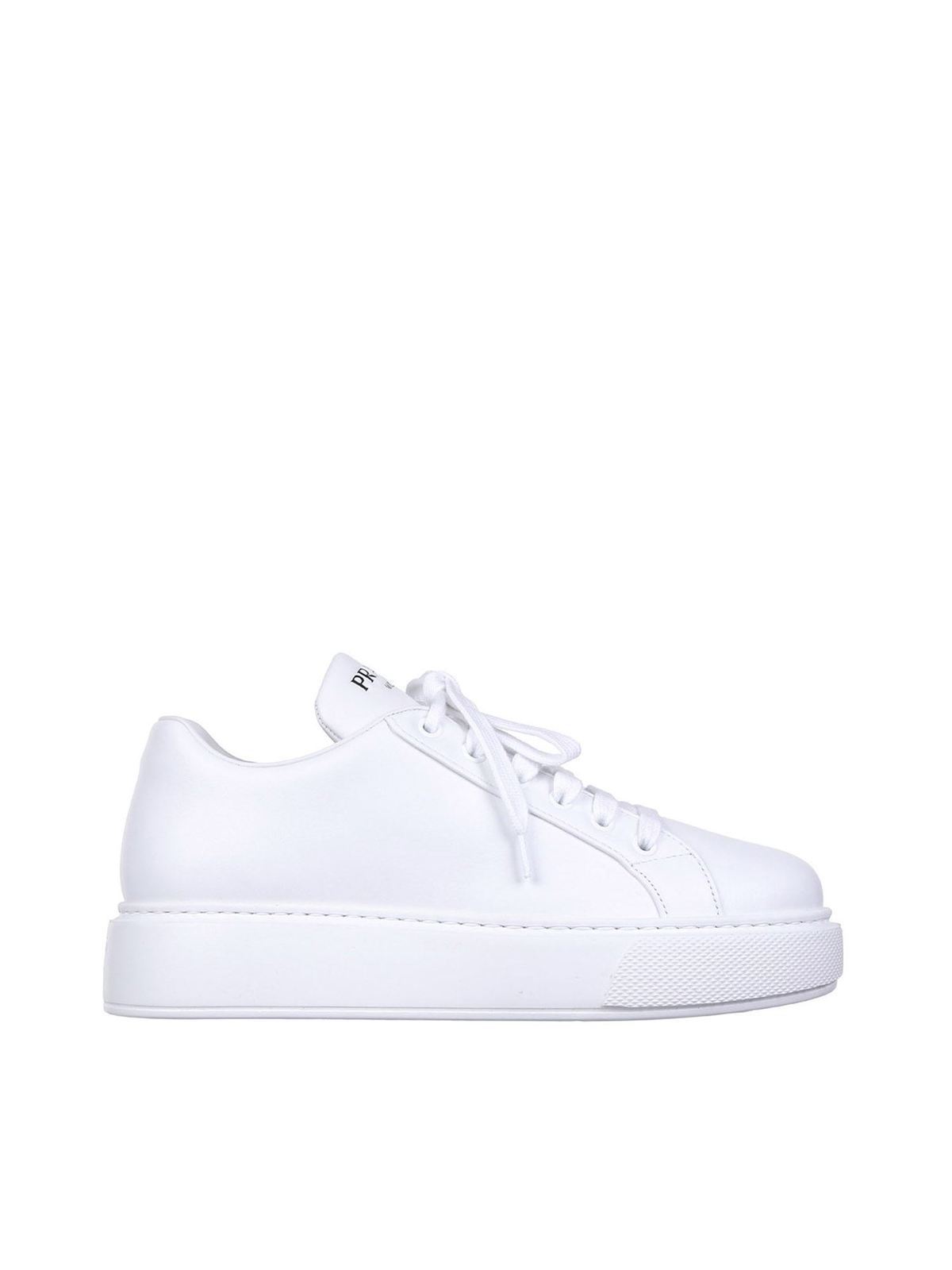 Prada - Platform sole sneakers in white 