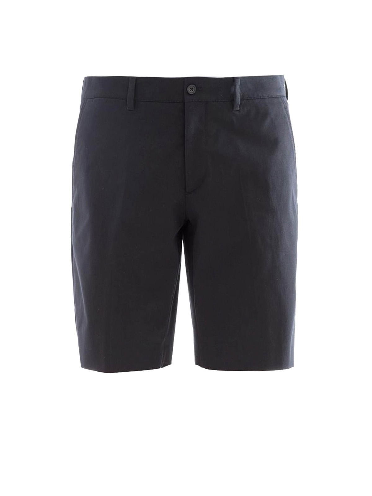 Trousers Shorts Prada - Dark blue cotton blend chino shorts -  SPE22S1211GQSF0008