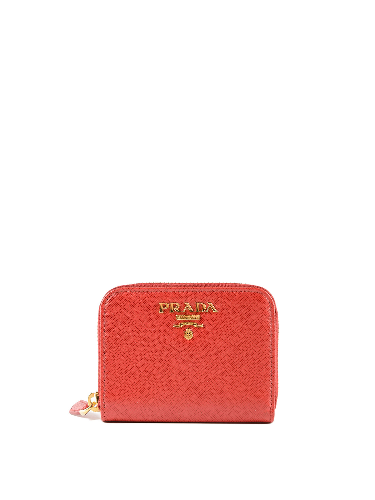 Prada - Red Saffiano leather coin purse 
