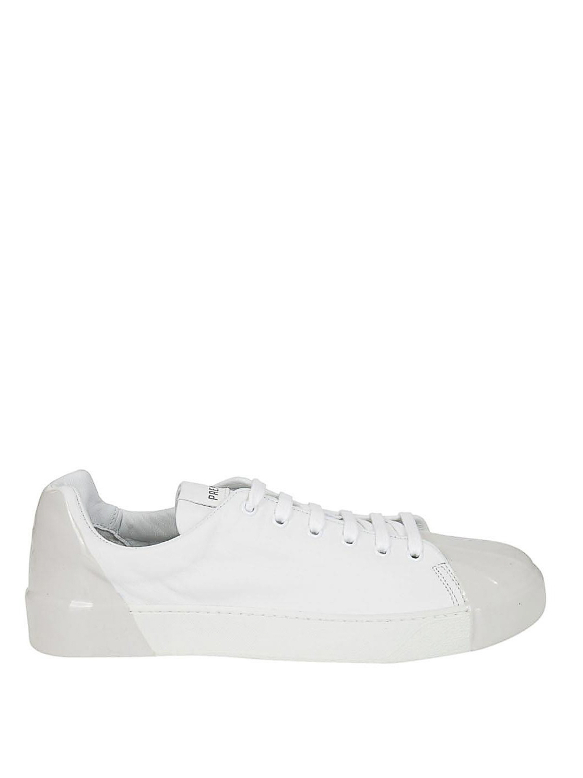 painted white sneakers