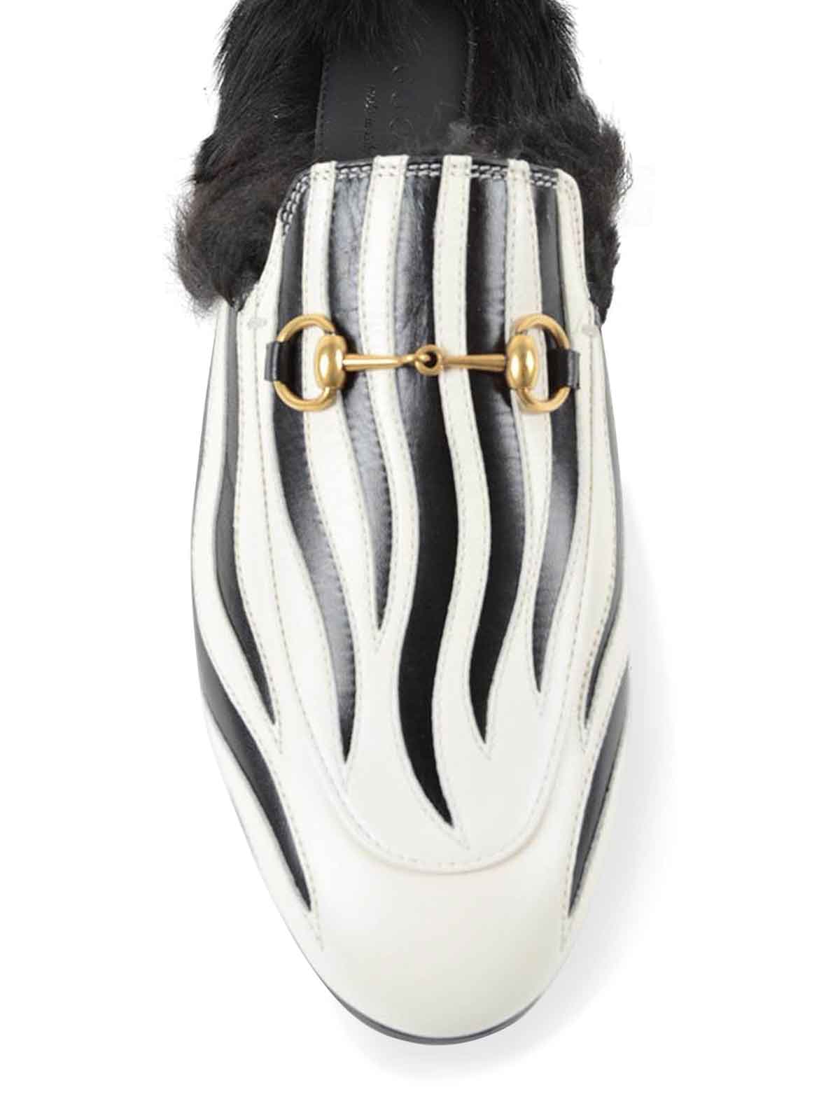 gucci zebra mules