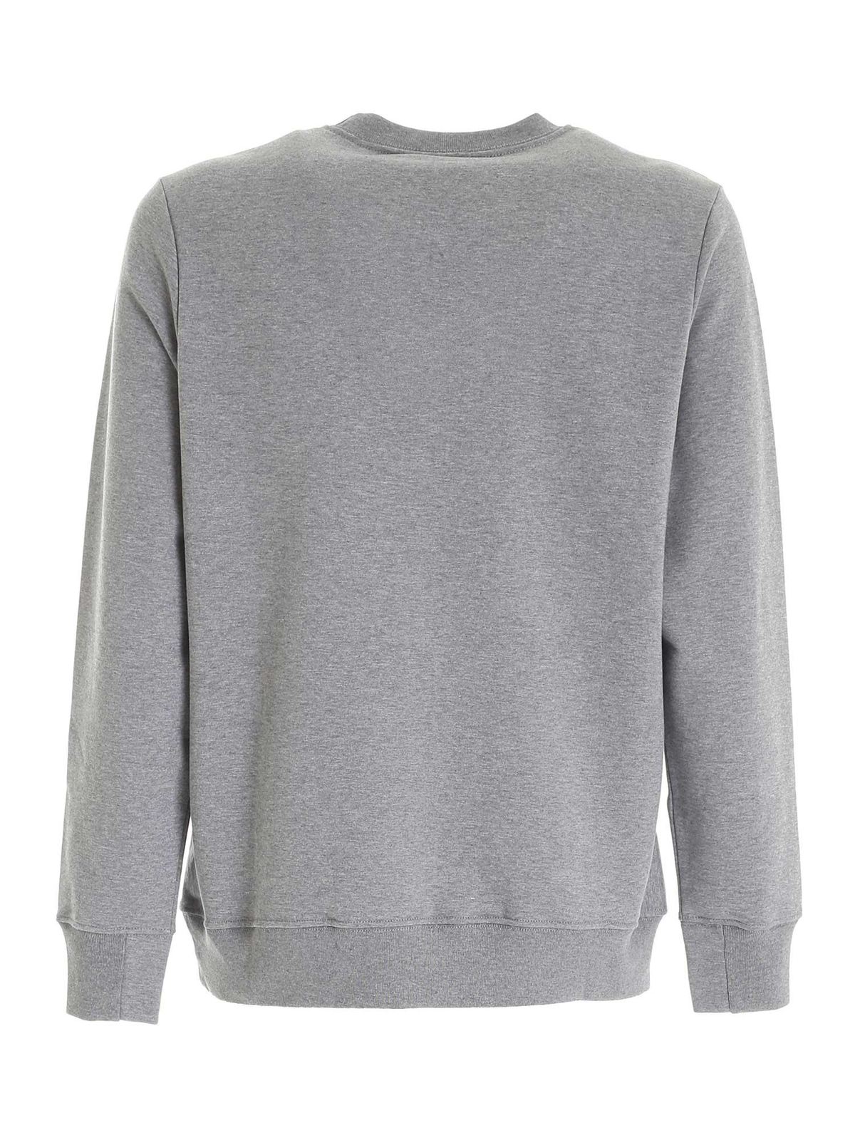 logo print sweatshirt in grey melange 