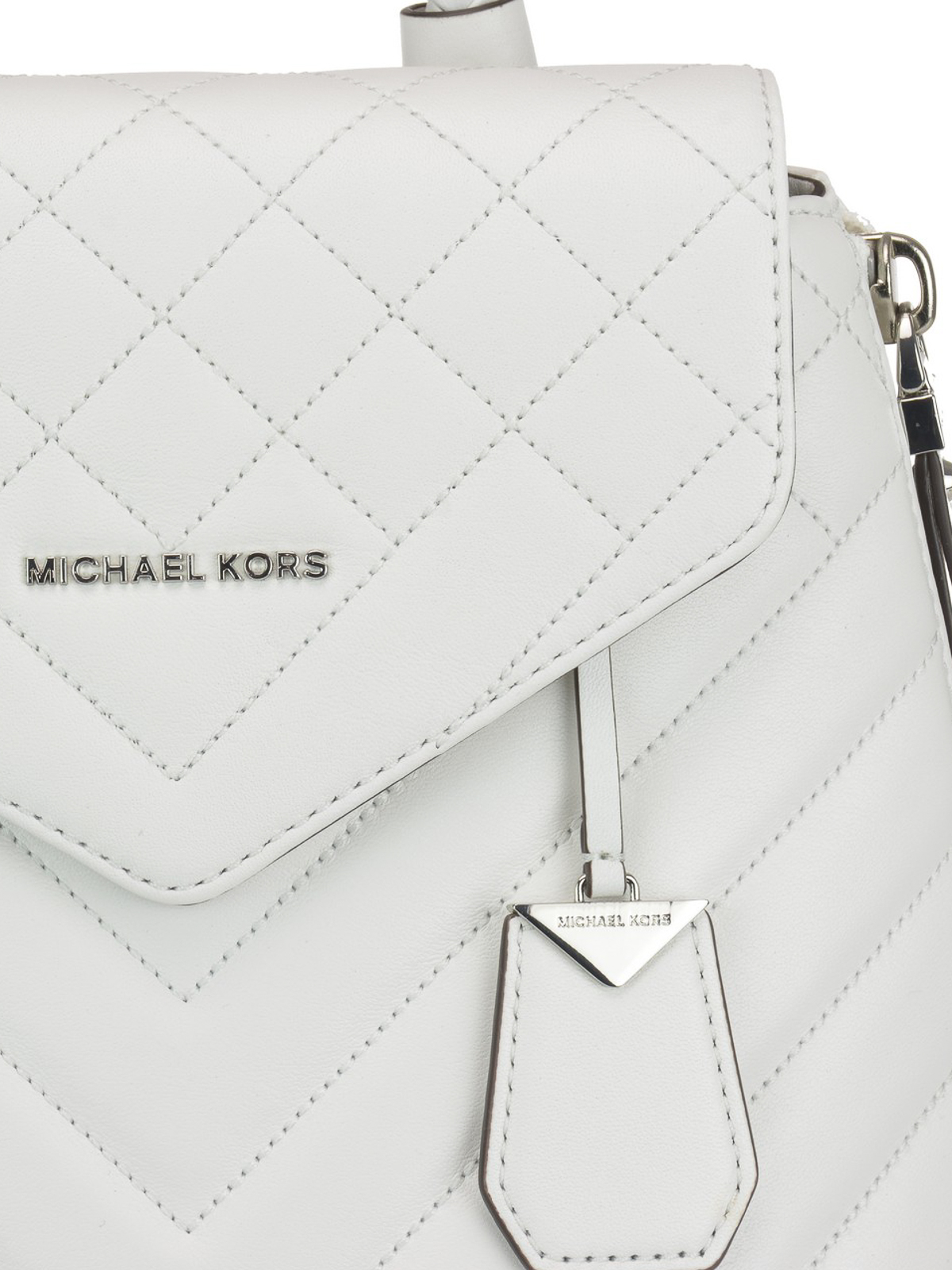 michael kors white quilted bag