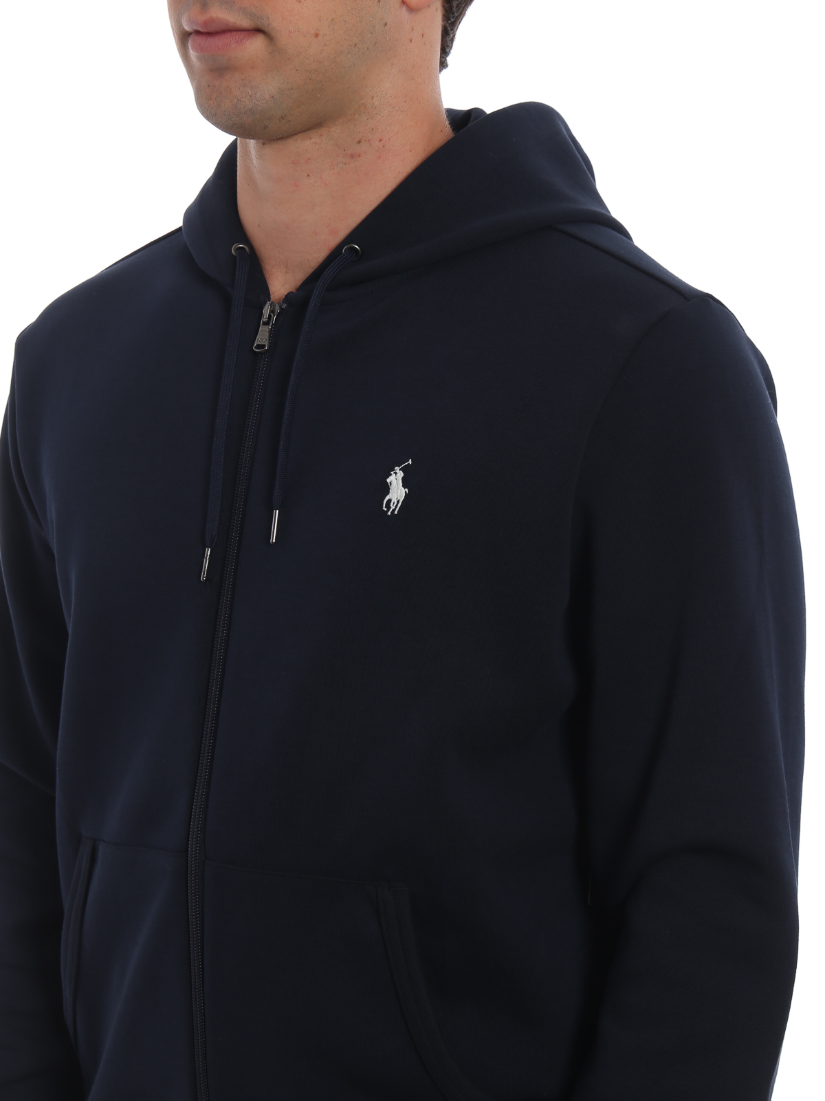 Ralph Lauren - Dark blue full zip hoodie - Sweatshirts & Sweaters ...
