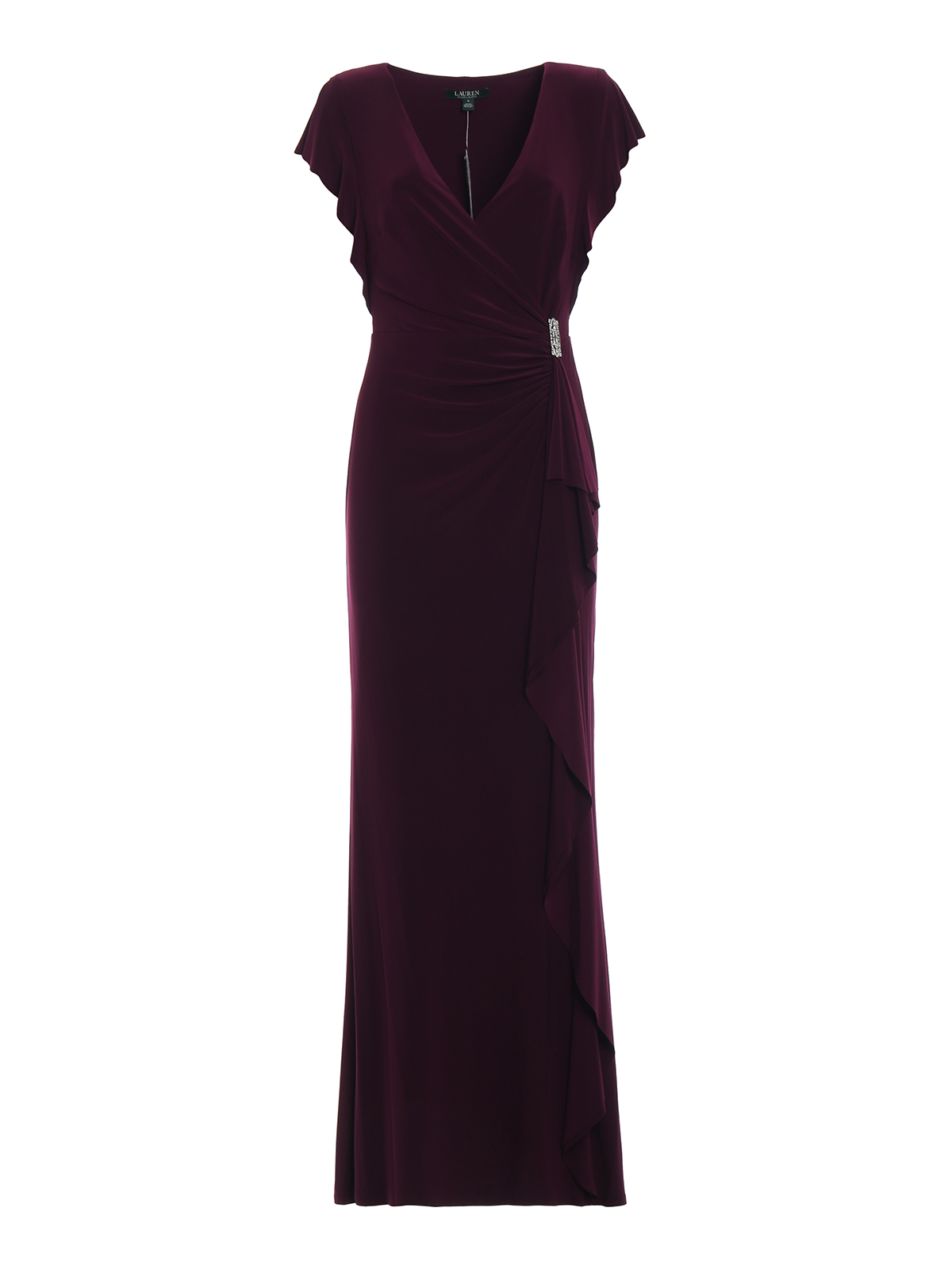 ralph lauren burgundy dress