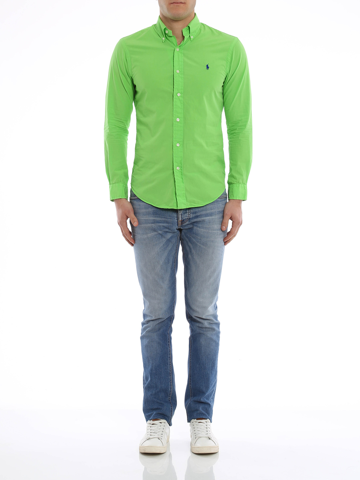 danés Injusticia Punto Camisas Ralph Lauren - Camisa Verde Claro Para Hombre - A04W4C02B5C01A34TW