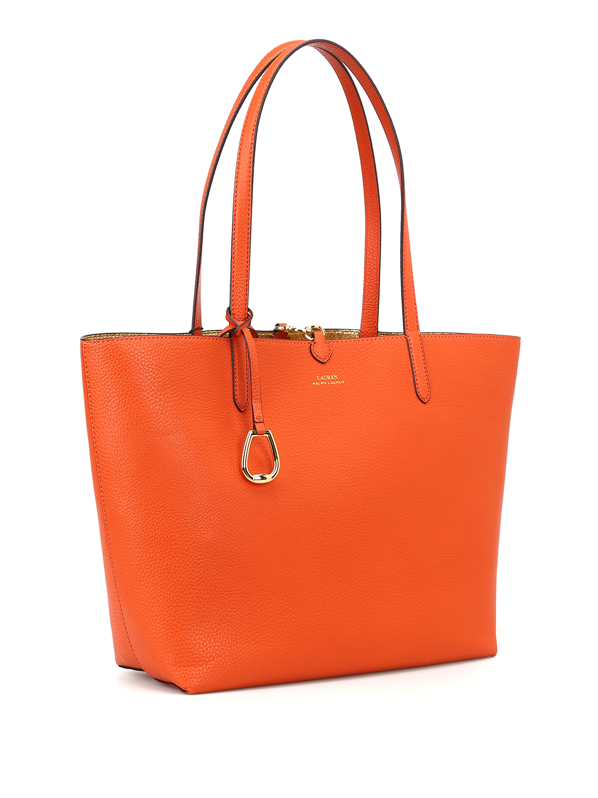 Totes bags Ralph Lauren - Merrimack orange and gold reversible tote ...
