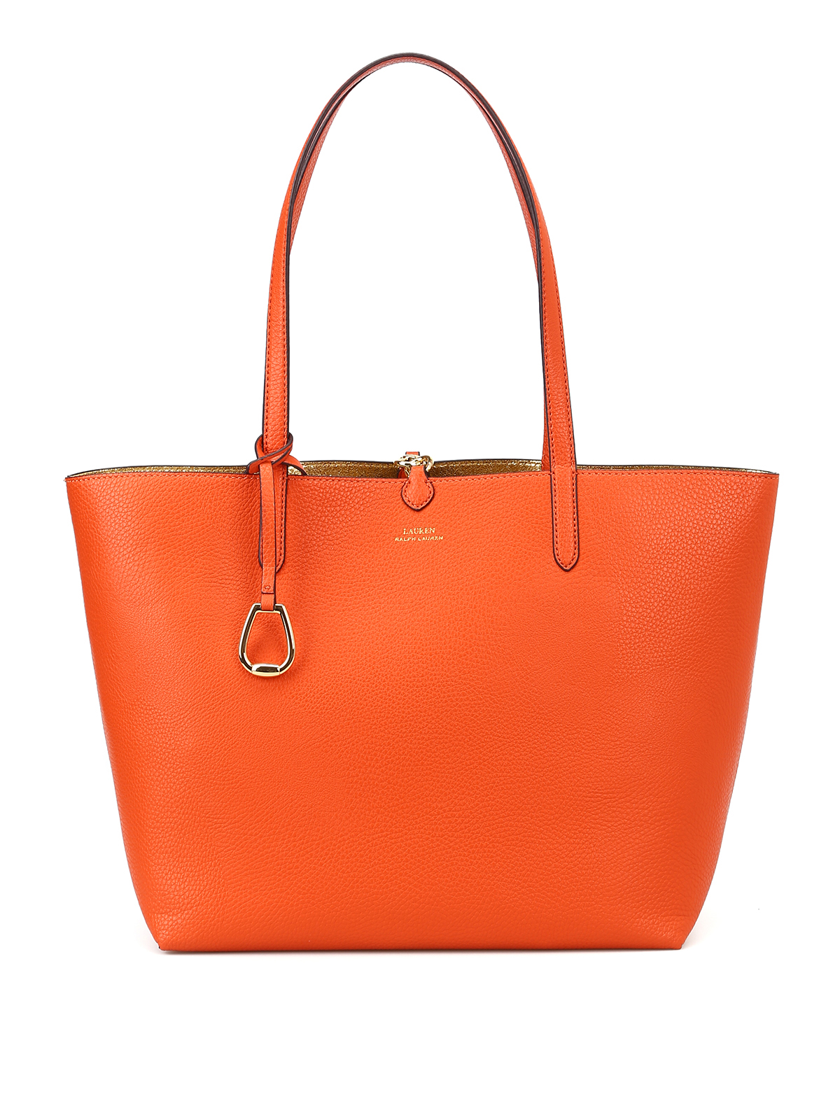 Totes bags Ralph Lauren - Merrimack orange and gold reversible tote ...