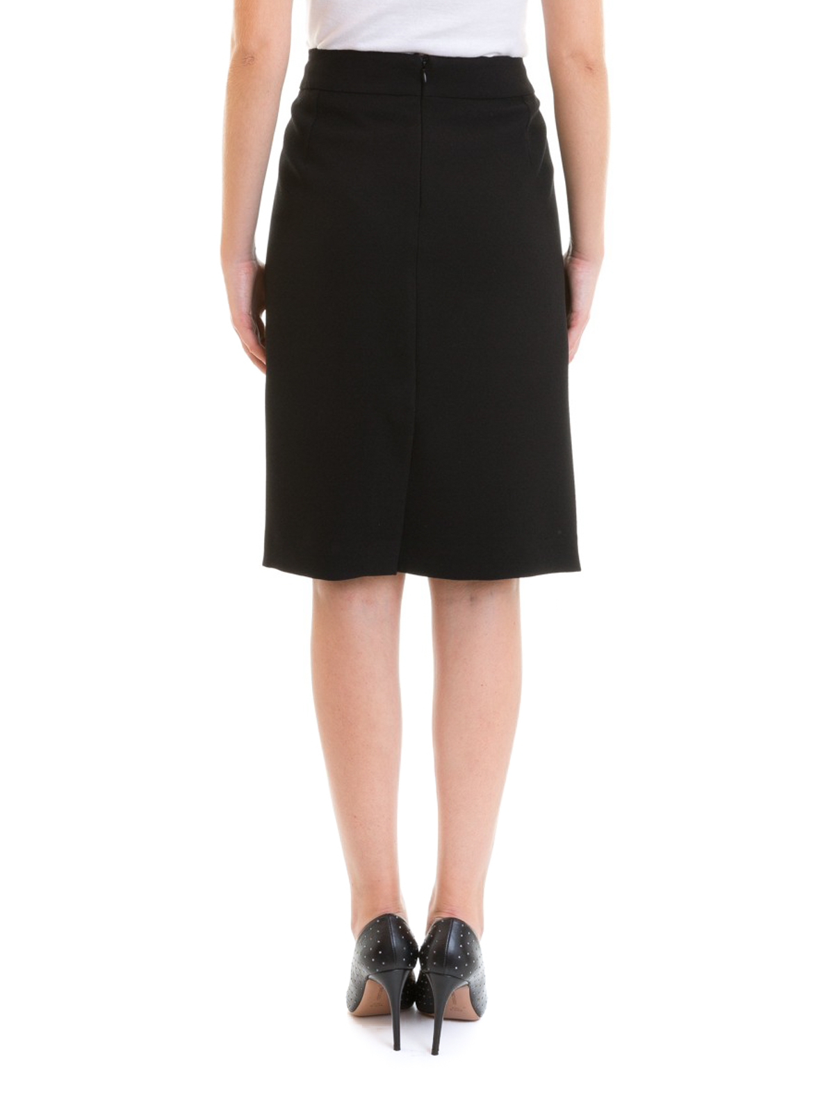 Emporio Armani - Rear vent pencil skirt - Knee length skirts & Midi ...