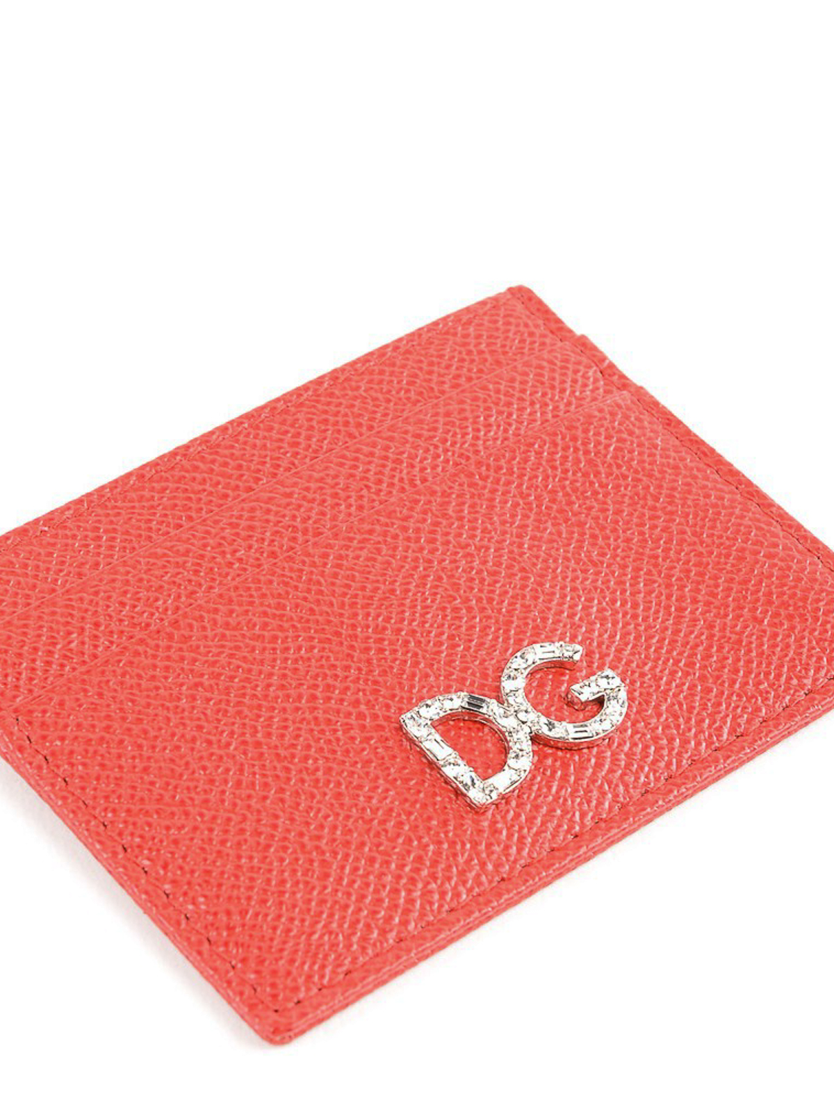 Wallets & purses Dolce & Gabbana - Red Dauphine leather card holder -  BI0330AU77180303