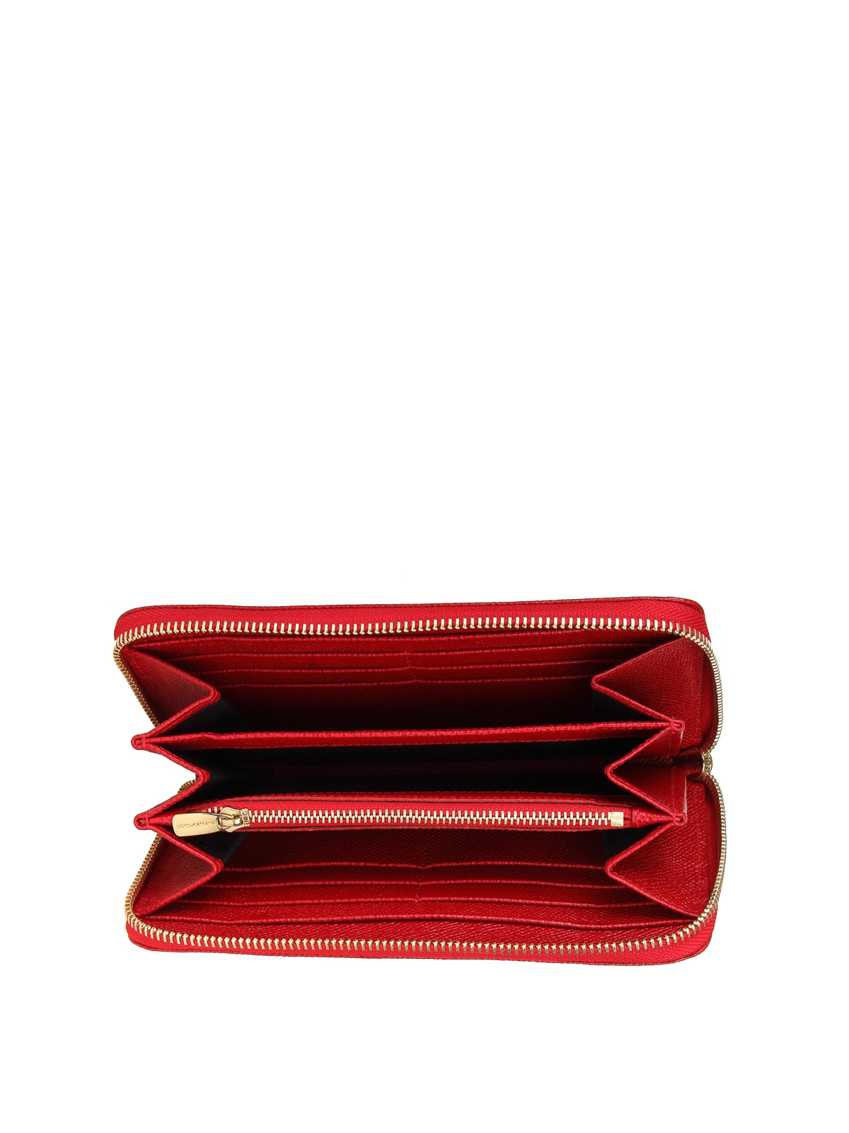 Wallets & purses Dolce & Gabbana - Red Dauphine leather zip-around wallet -  BI0473A100180314