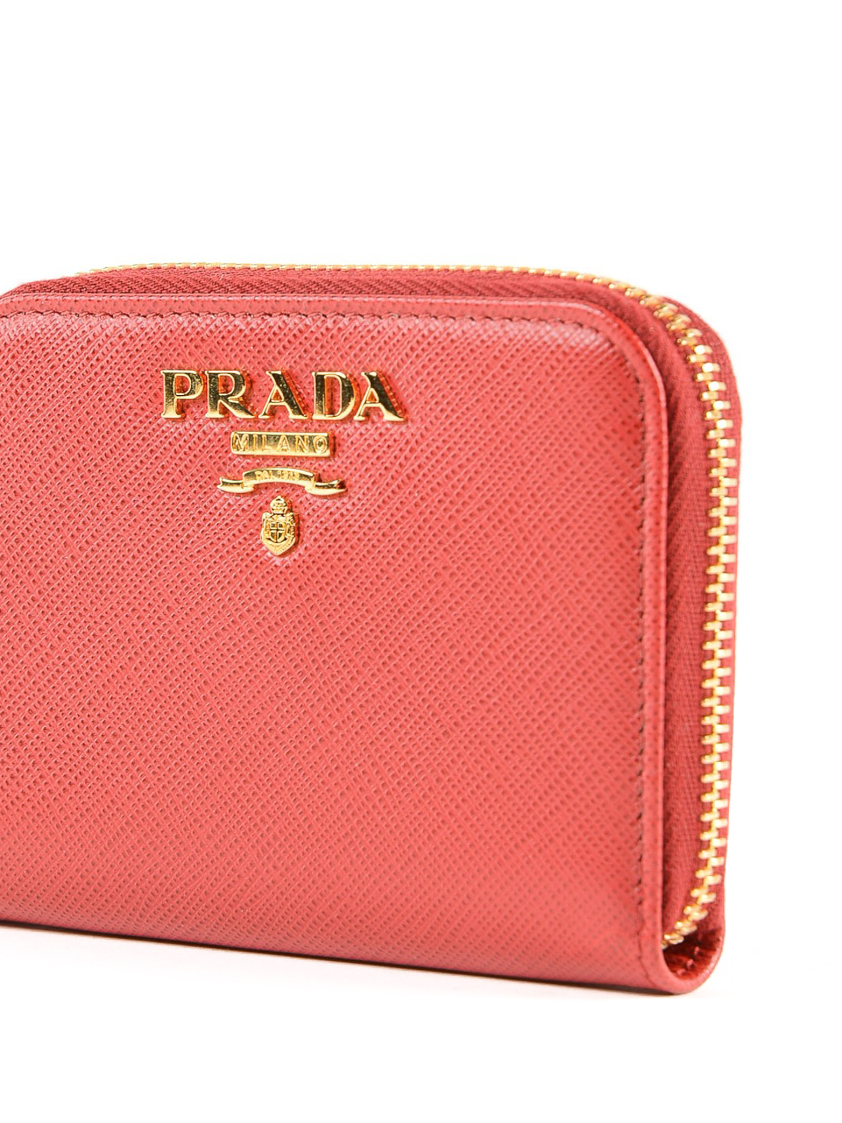 Wallets & purses Prada - Red Saffiano leather coin purse - 1MM268QWA68Z