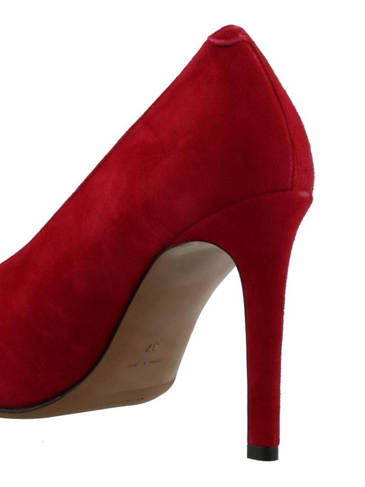 Court shoes L' - Red suede pumps 0SH15110WP05404015