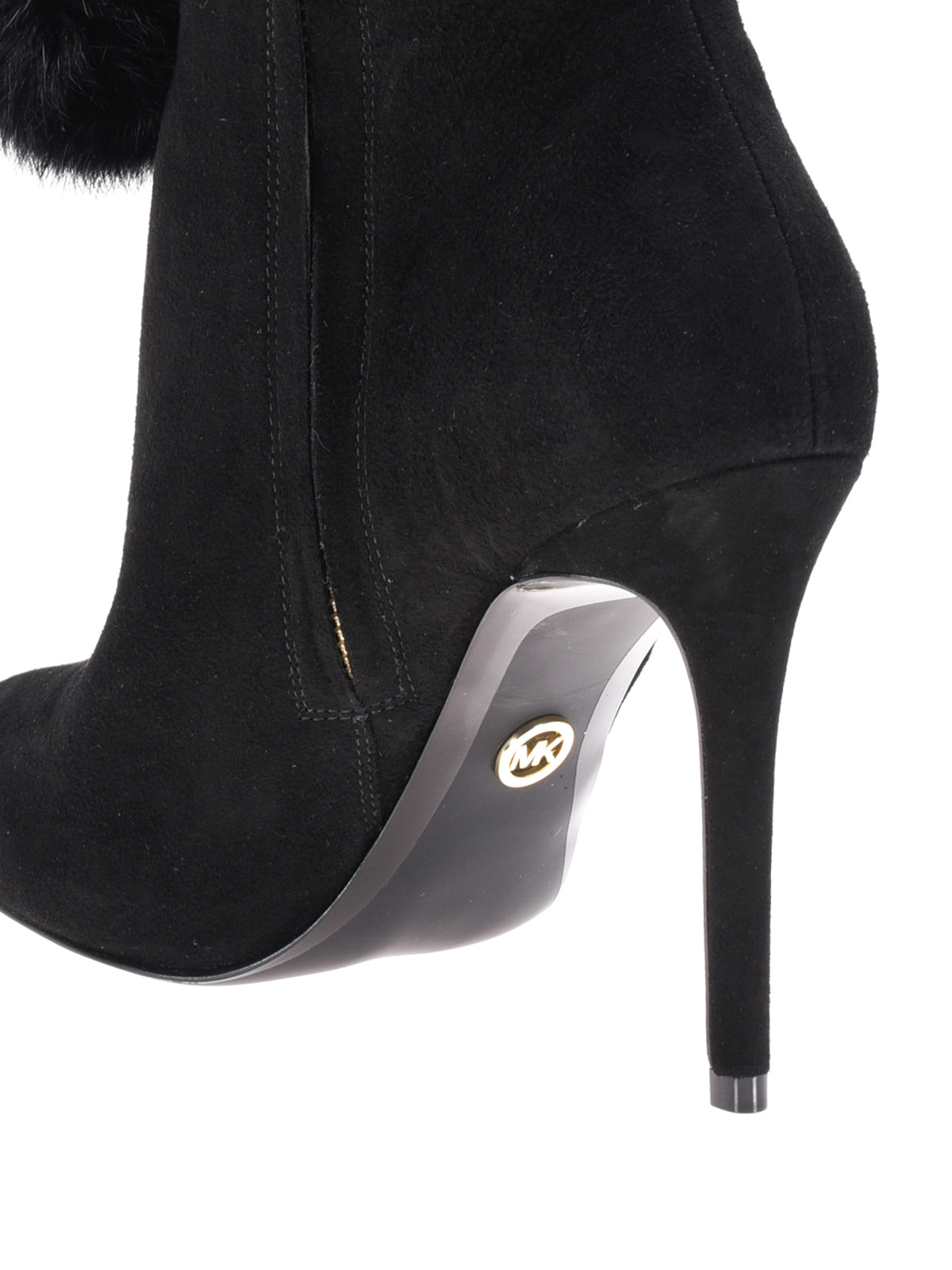 Ankle boots Michael Kors - Remi fur detail black suede booties -  40F7REHE5S001