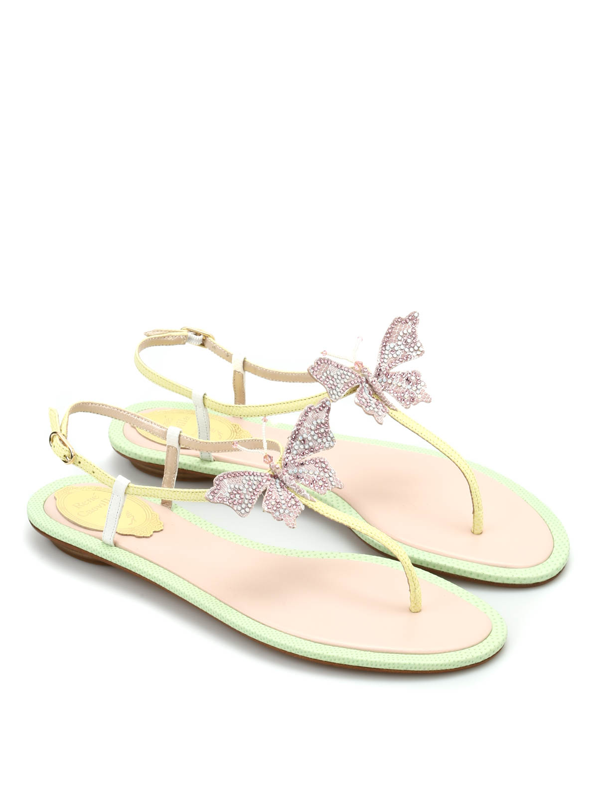 rhinestone butterfly sandals
