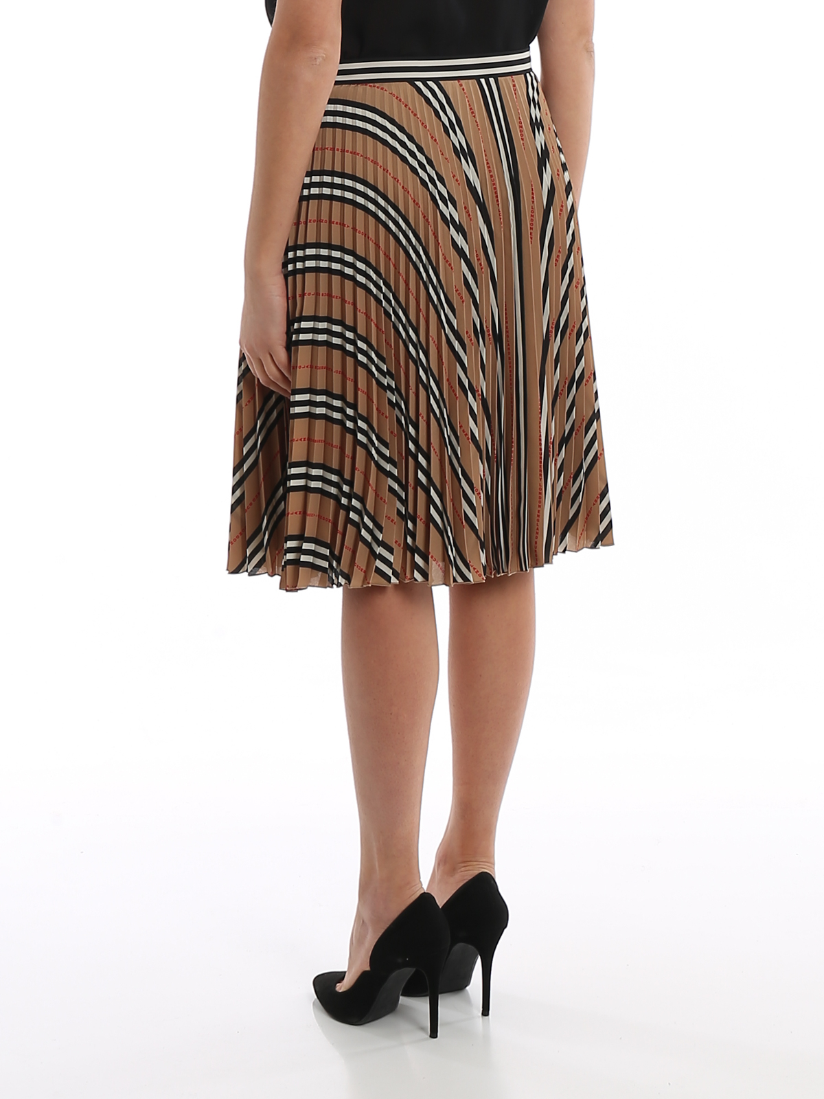 Knee length skirts & Midi Burberry - Rersby pleated skirt - 8025671