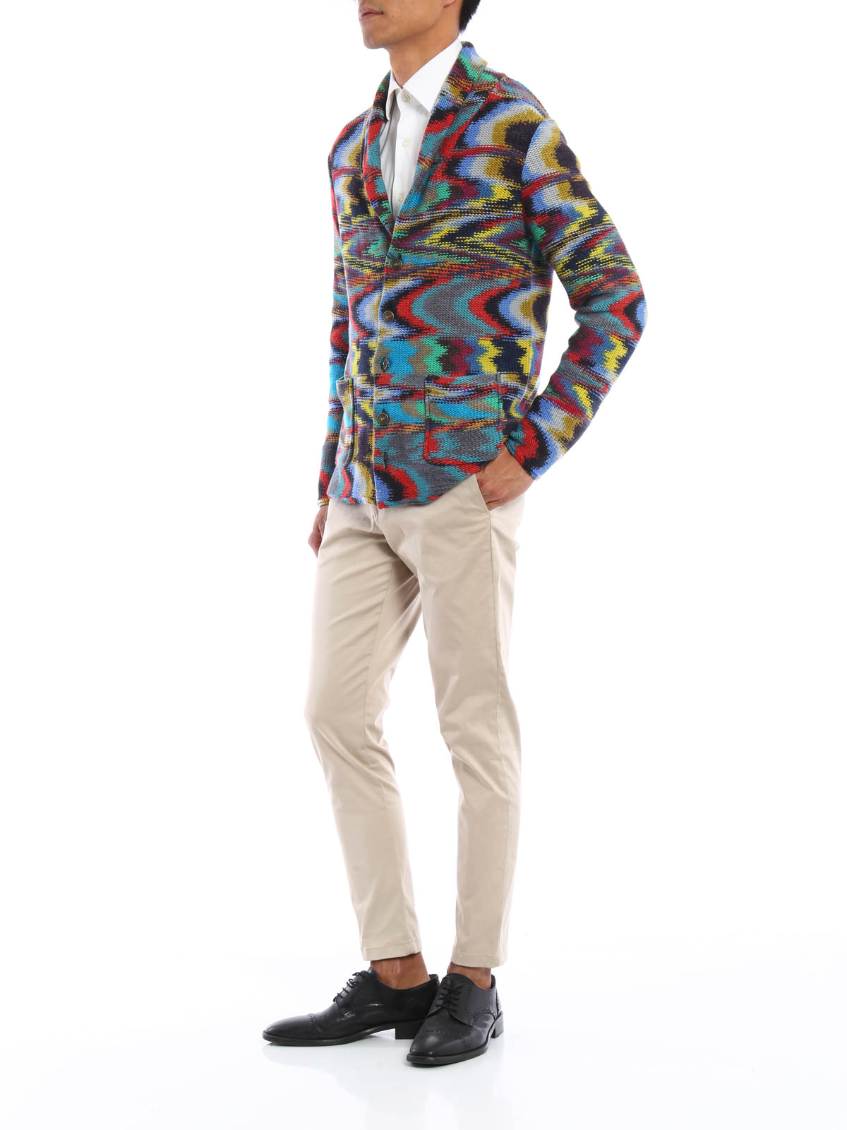 reverse stitch cardigan