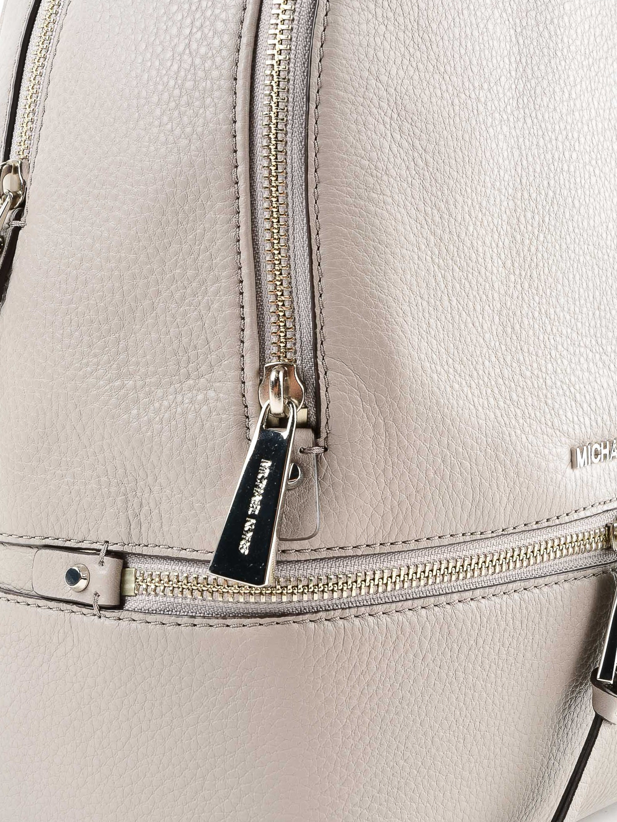 michael kors grey leather backpack