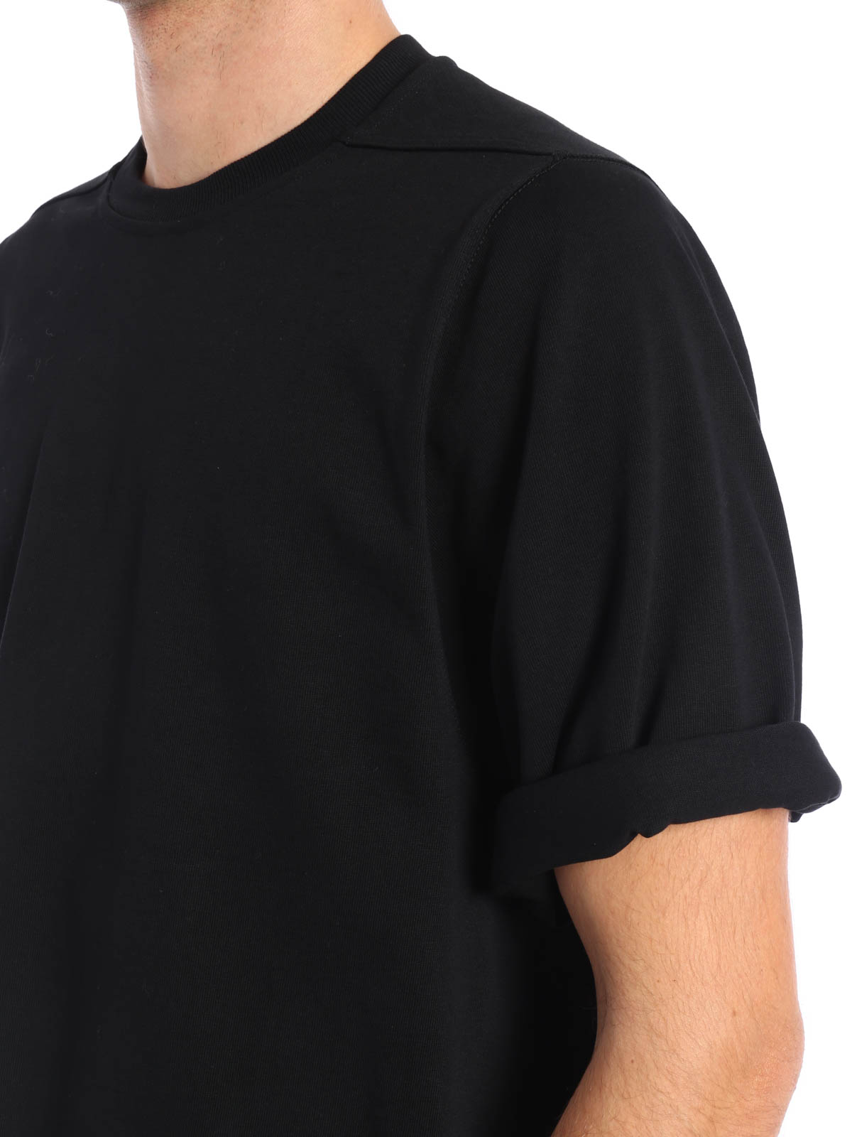 Hombre Ropa de Camisetas y polos de Camisetas de manga larga Camiseta con cuello en V Rick Owens de Algodón de color Negro para hombre 