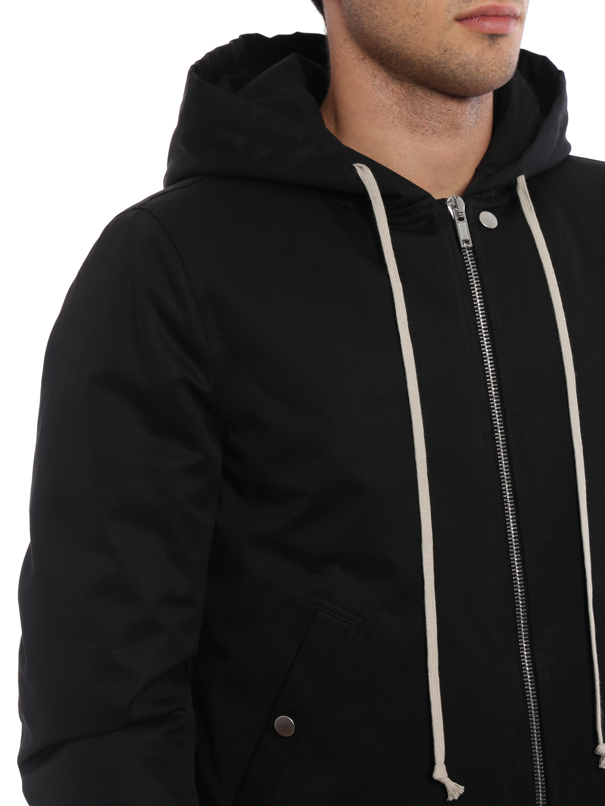 Padded jackets Rick Owens - Hooded flight bomber jacket