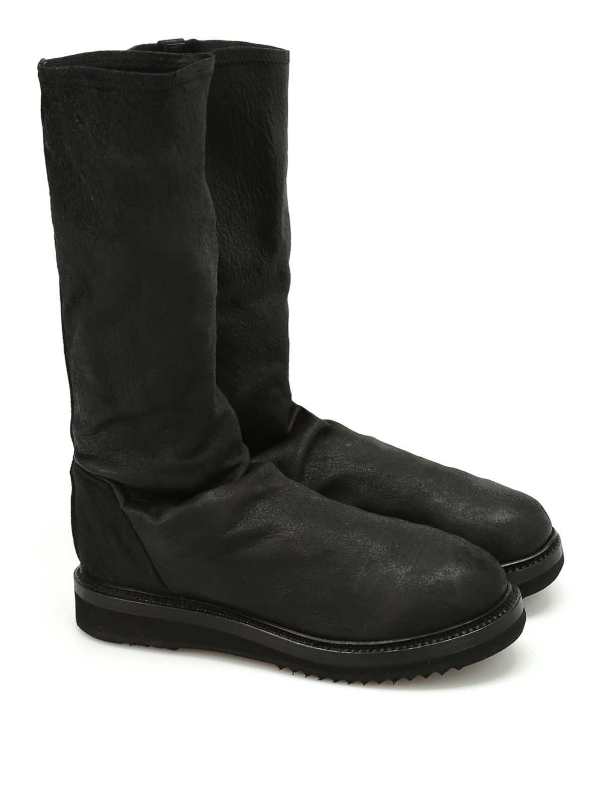 Boots Rick Owens Hun - Creeper Sock leather boots - RP17F7853LBS09