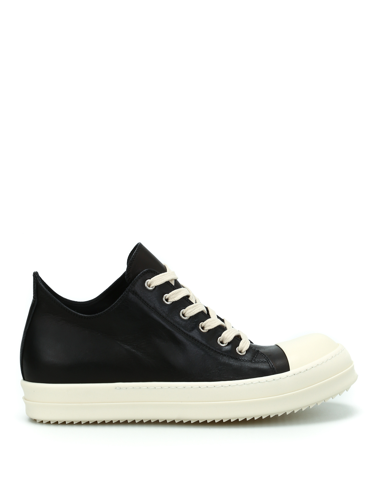 Rick Owens Hun - Leather mid-top sneakers - trainers - RU17F8891LCWP91