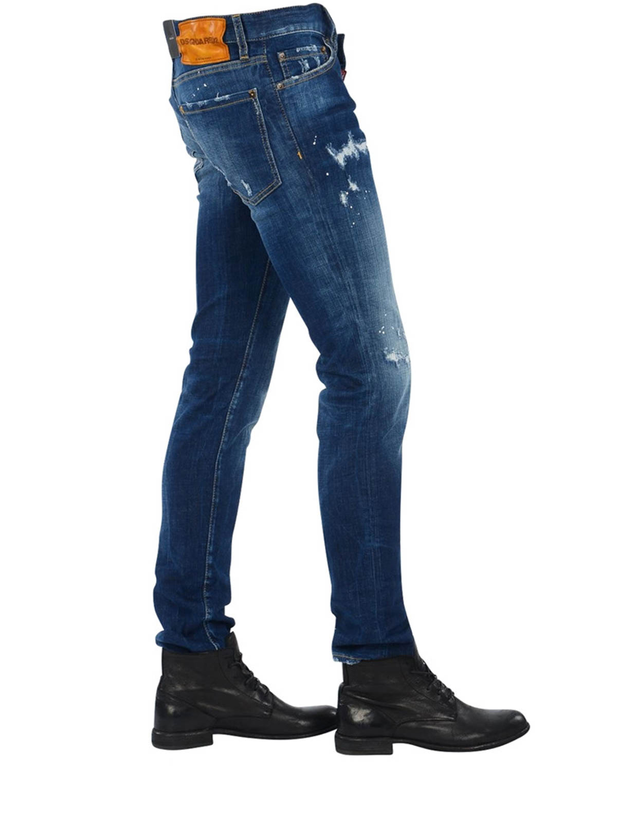 Jeans skinny Dsquared2 - Jeans skinny strappati - S74LA0990470 | iKRIX.com