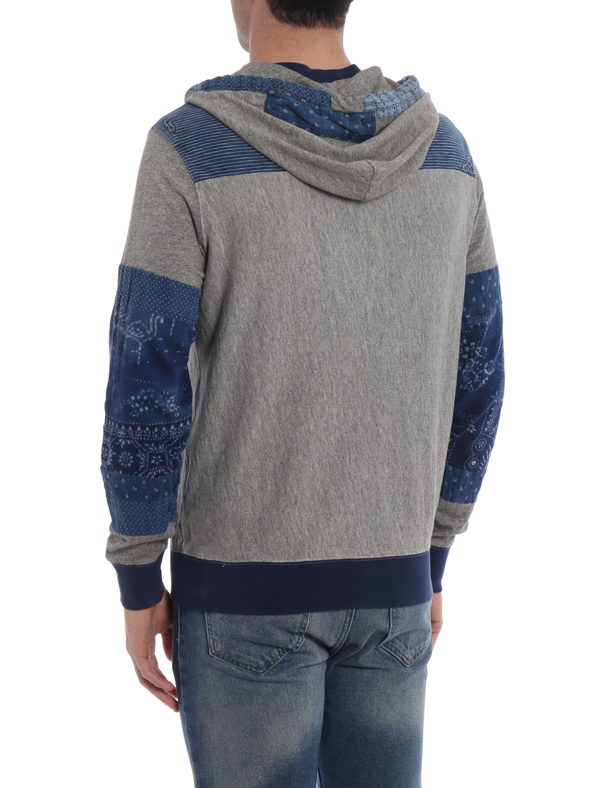 Sweatshirts & Sweaters Polo Ralph Lauren - Rips detailed patchwork hoodie -  710697060001